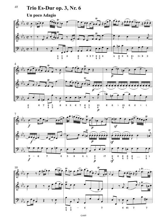 Carl Friedrich Abel (1723–1787) Sechs Trios op. 3 - für Violine/Flöte, Violine und Basso