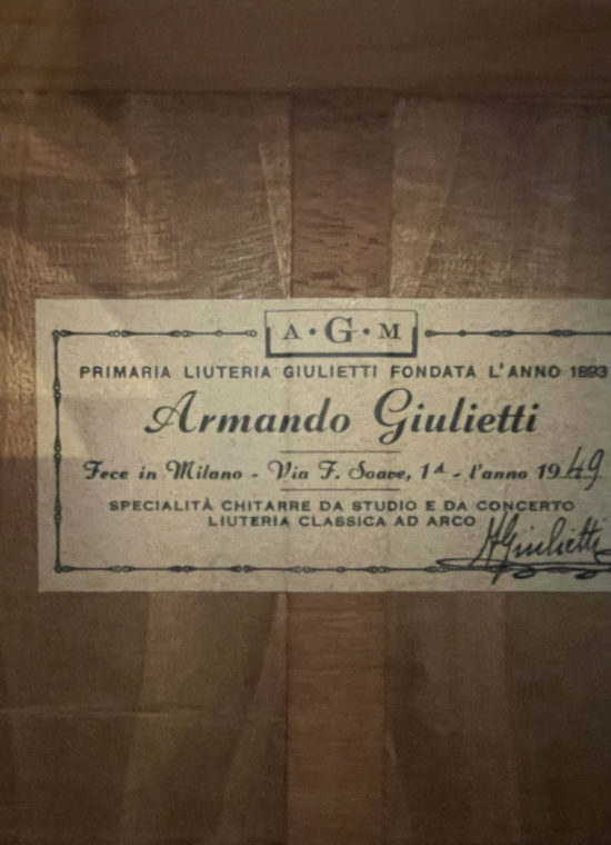 Chitarra: Armando Giulietti, Milano 1949