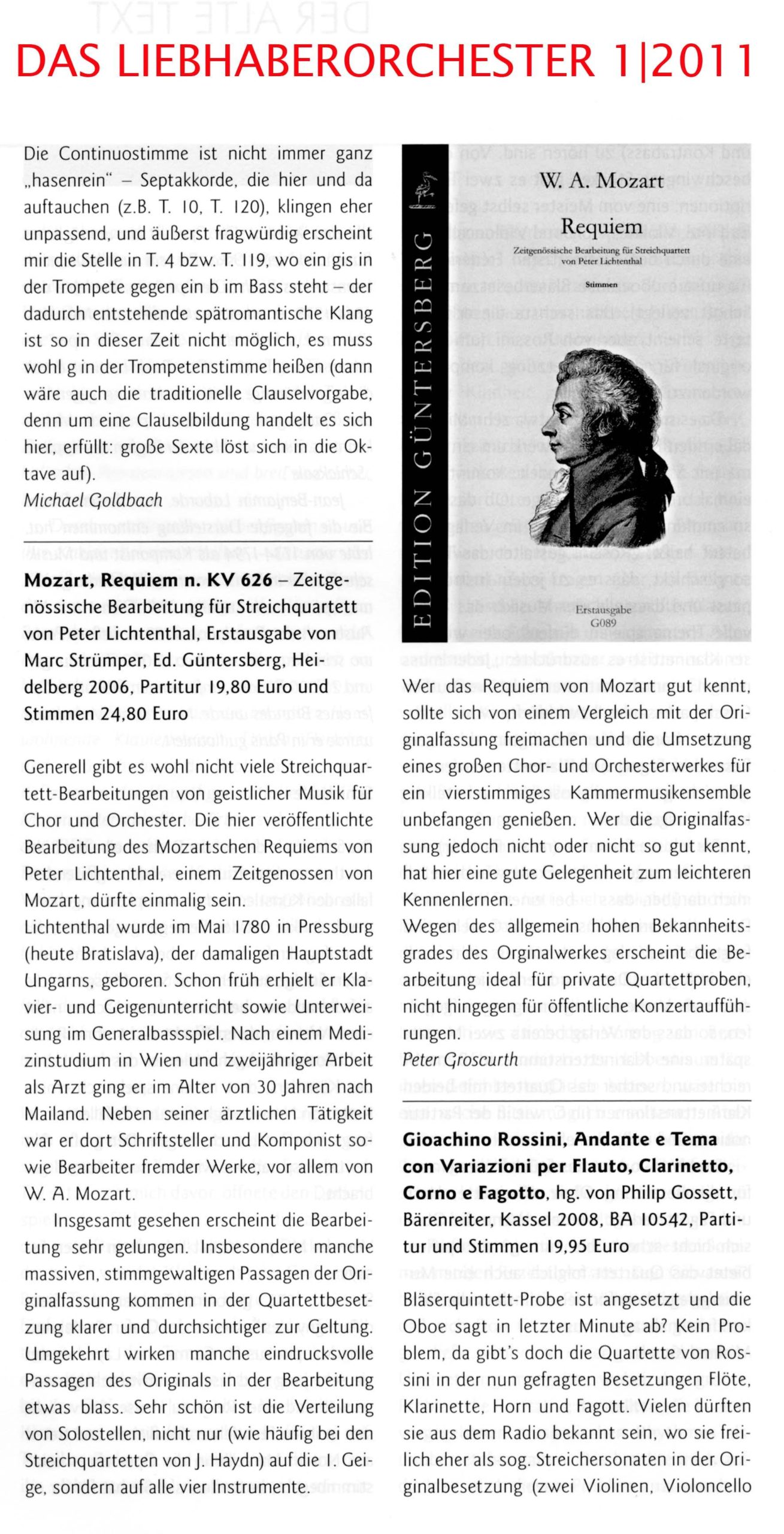 Wolfgang Amadeus Mozart (1756-1792) Requiem KV 626 - Zeitgenössische Bearbeitung für Streichquartett von Peter Lichtenthal
(1780-1853) - Image 5