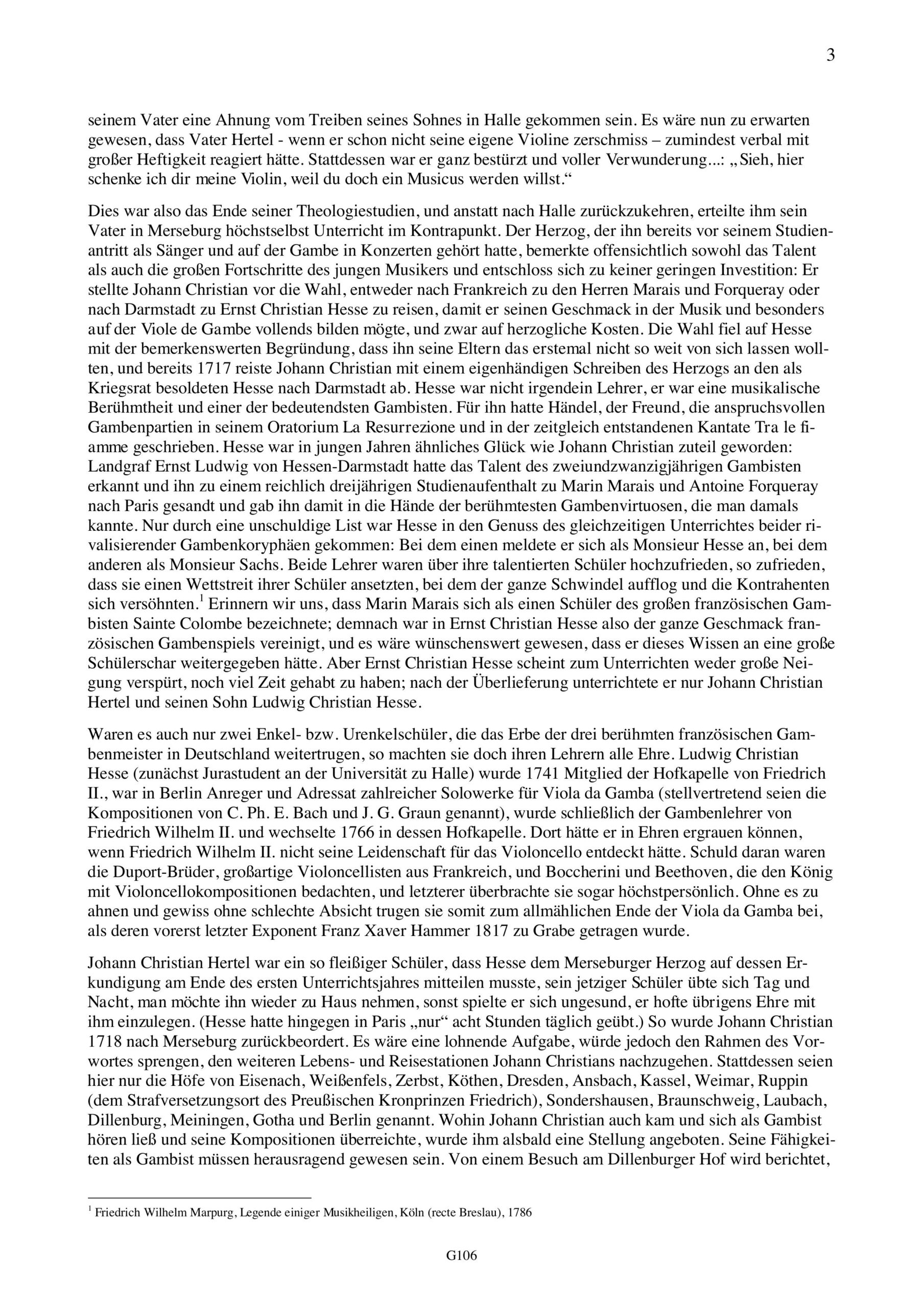 Johann Christian Hertel (1699-1754) Sonata a Traversiere, Viola di Gamba, Cembalo - Triosonate G-Dur für Traversflöte, Viola da Gamba und Basso
continuo - Image 3