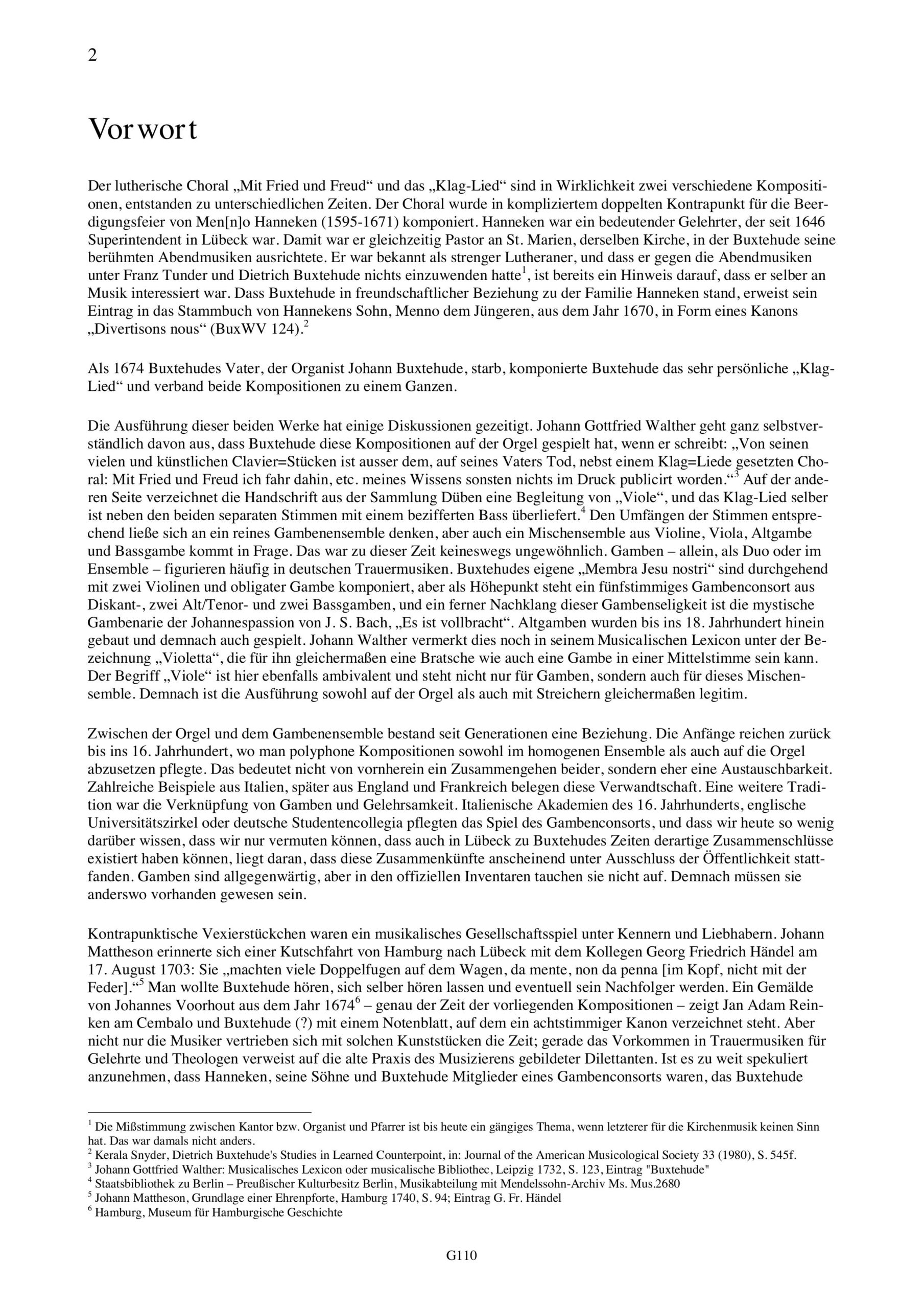 Dieterich Buxtehude (~1637-1707) Mit
Fried und Freud, Klag-Lied - Trauermusik für Sopran, Bass und vier Streicher – Bild 2