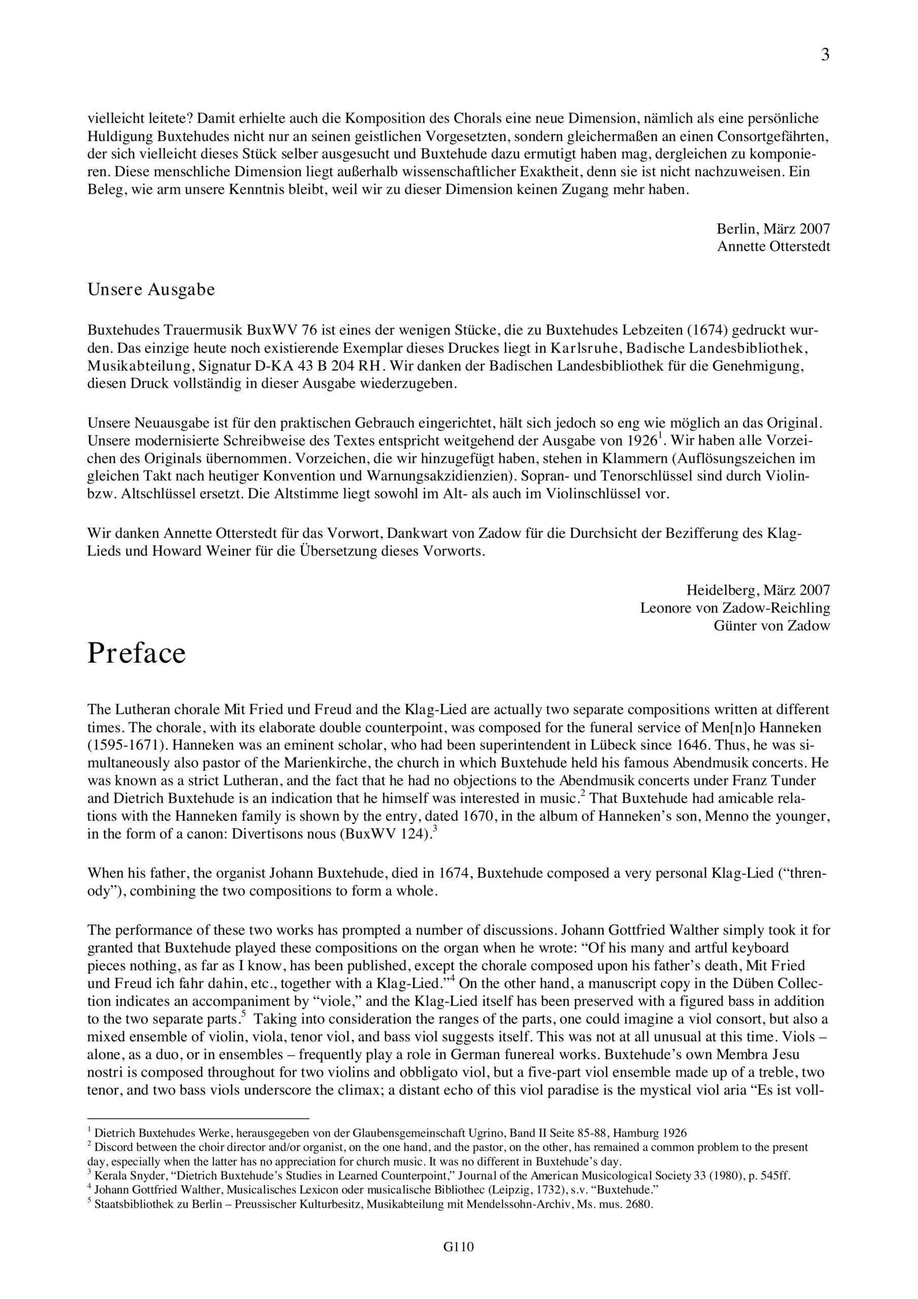 Dieterich Buxtehude (~1637-1707) Mit
Fried und Freud, Klag-Lied - Trauermusik für Sopran, Bass und vier Streicher – Bild 3