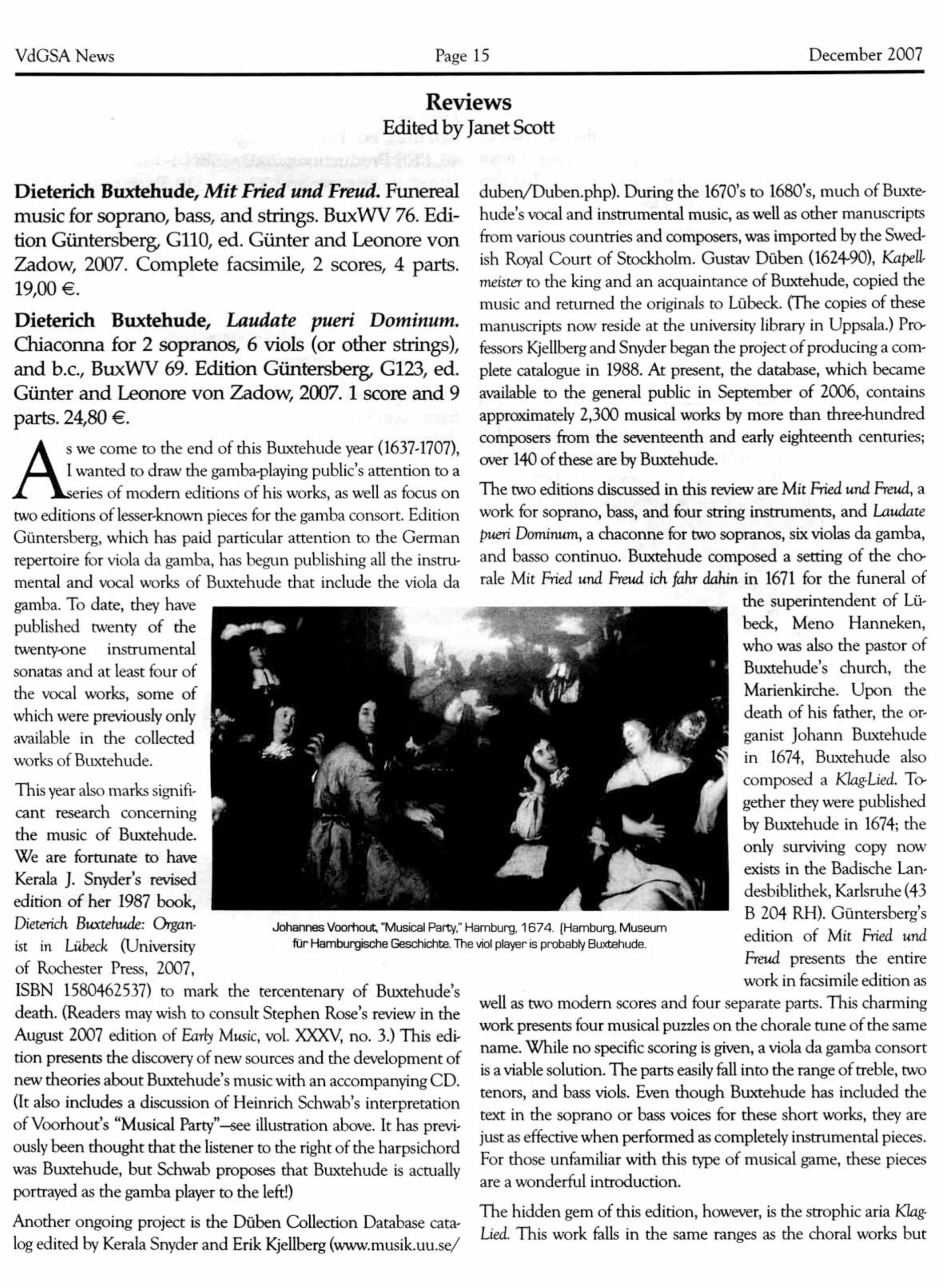 Dieterich Buxtehude (~1637-1707) Mit
Fried und Freud, Klag-Lied - Trauermusik für Sopran, Bass und vier Streicher – Bild 5