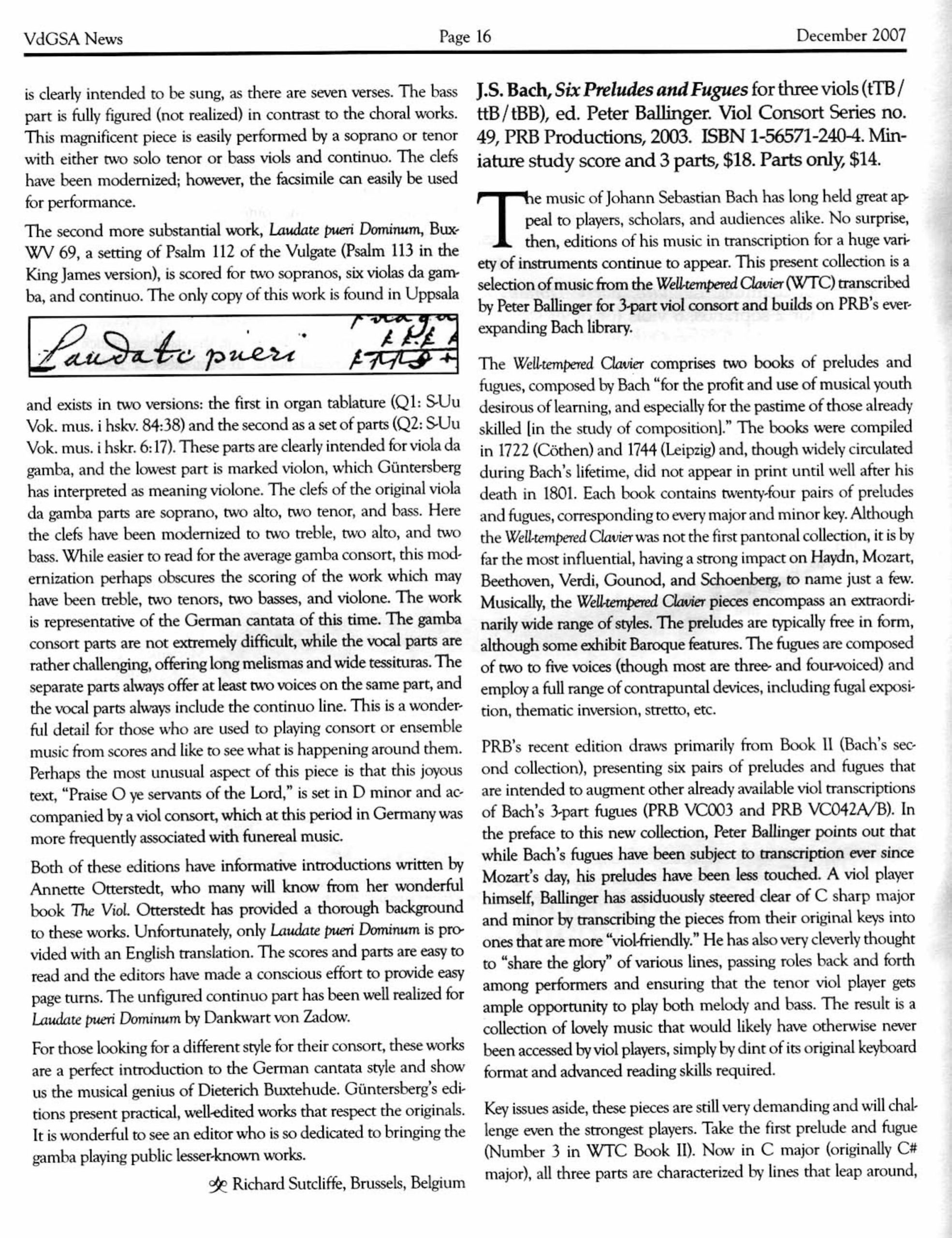 Dieterich Buxtehude (~1637-1707) Mit
Fried und Freud, Klag-Lied - Trauermusik für Sopran, Bass und vier Streicher – Bild 6
