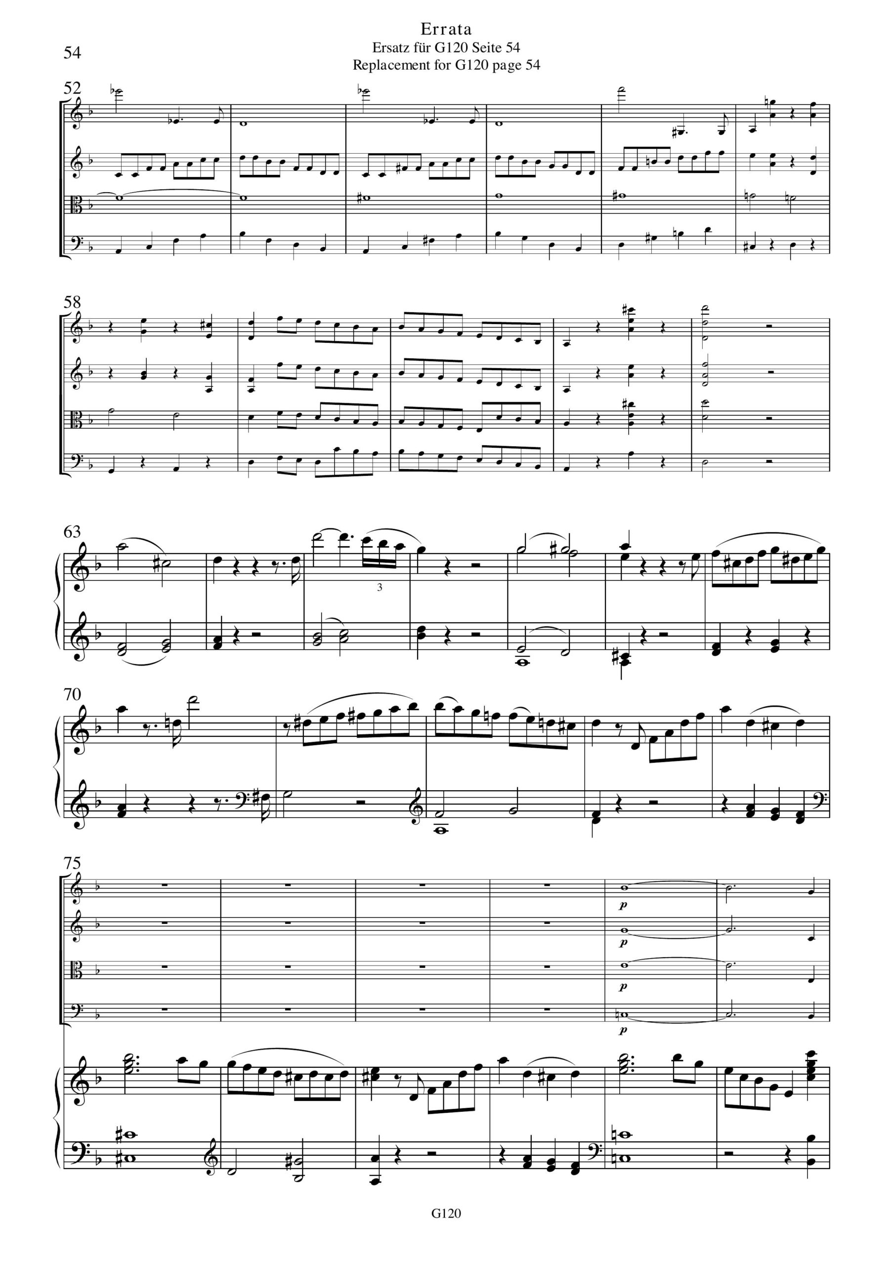 Wolfgang Amadeus Mozart (1756-1791) Konzert in D-Moll KV 466 für Klavier und Orchester - Zeitgenössische Bearbeitung des Orchesterparts für Streichquartett von
Peter Lichtenthal (1780-1853) - Image 6