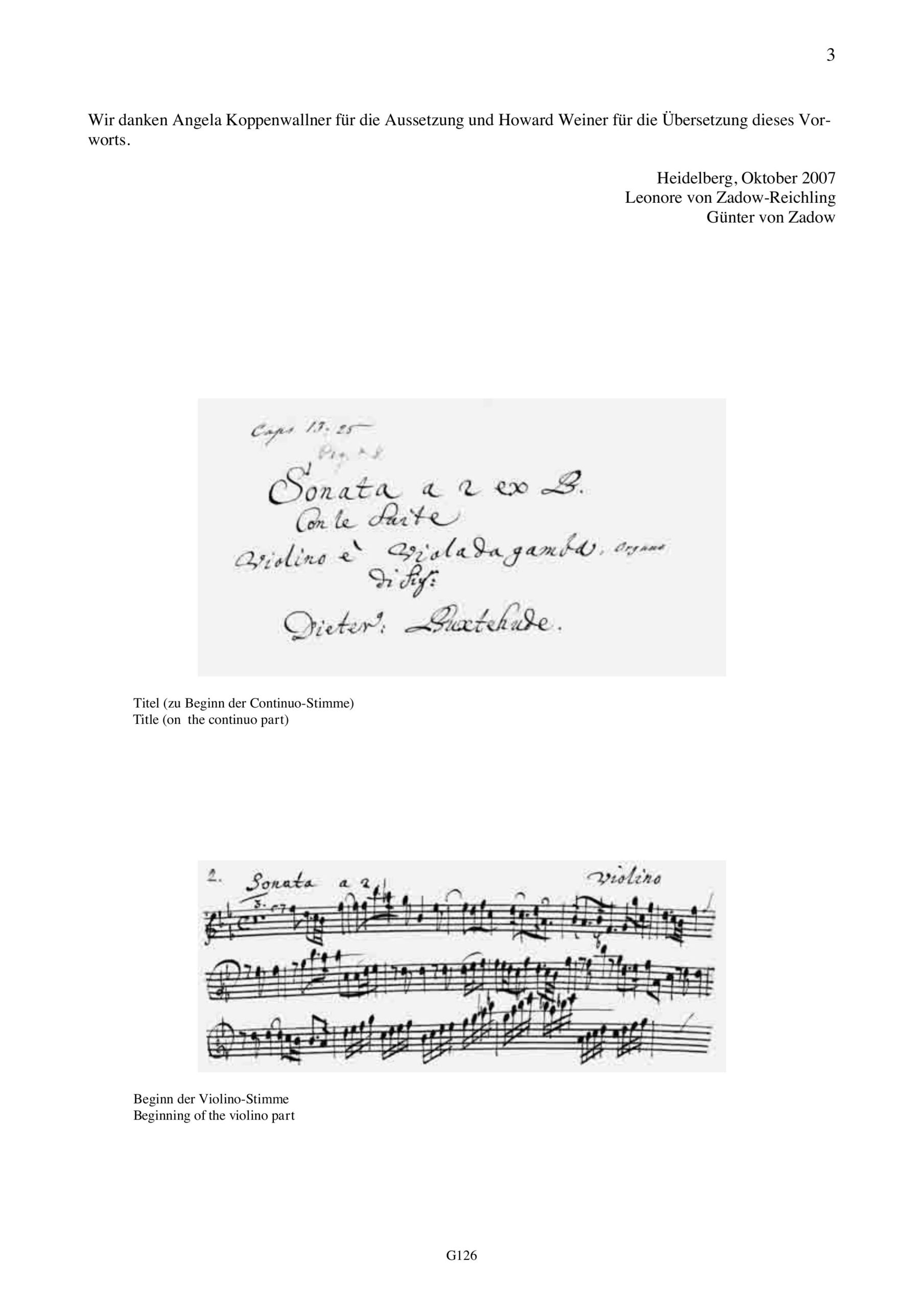 Dieterich Buxtehude (~1637-1707) Sonata B-Dur mit Suite - für Violine, Viola da Gamba und Basso continuo – Bild 3