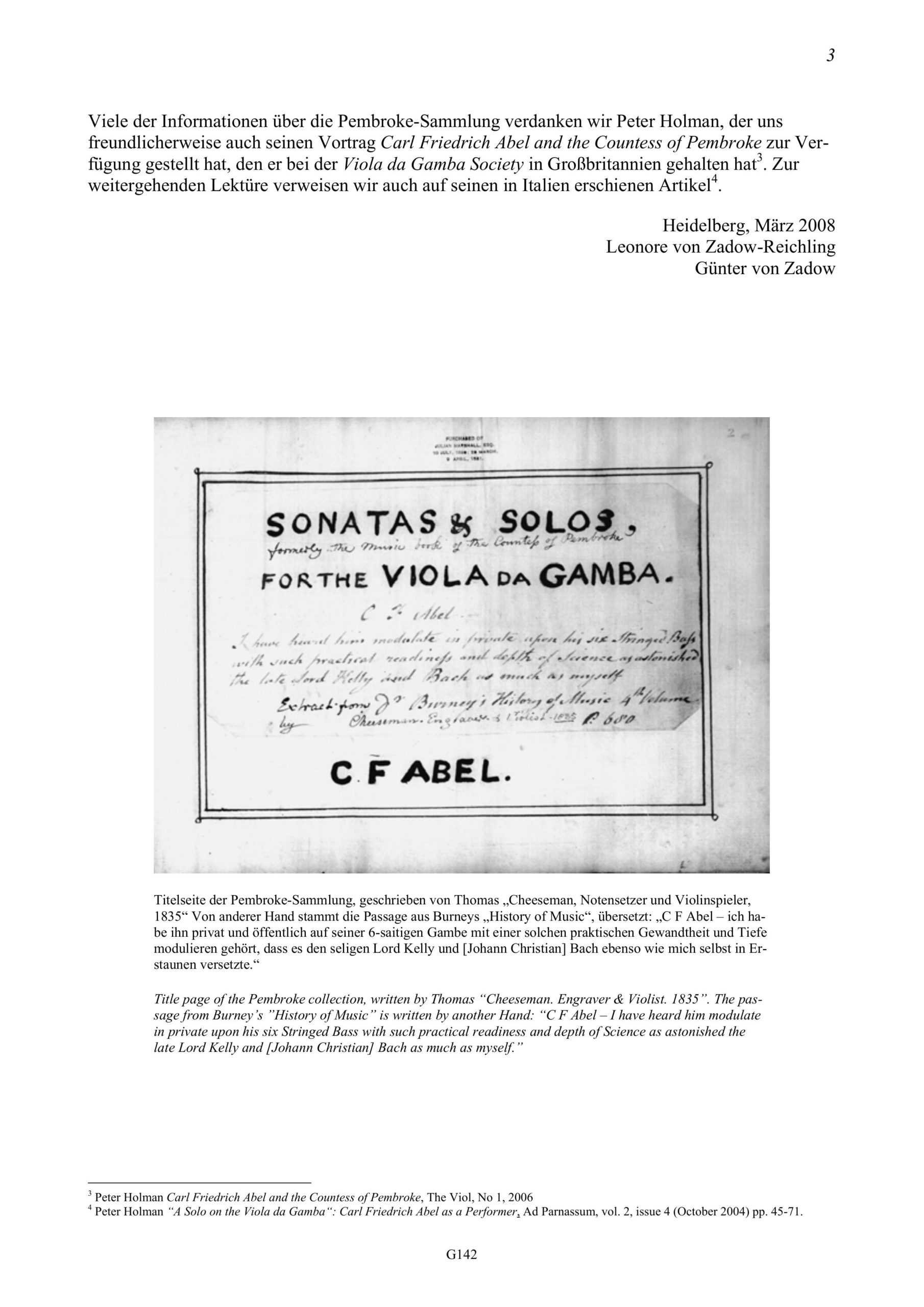Carl Friedrich Abel (1723-1787) - Sonata Viola da Gamba Solo Senza Basso – Bild 7