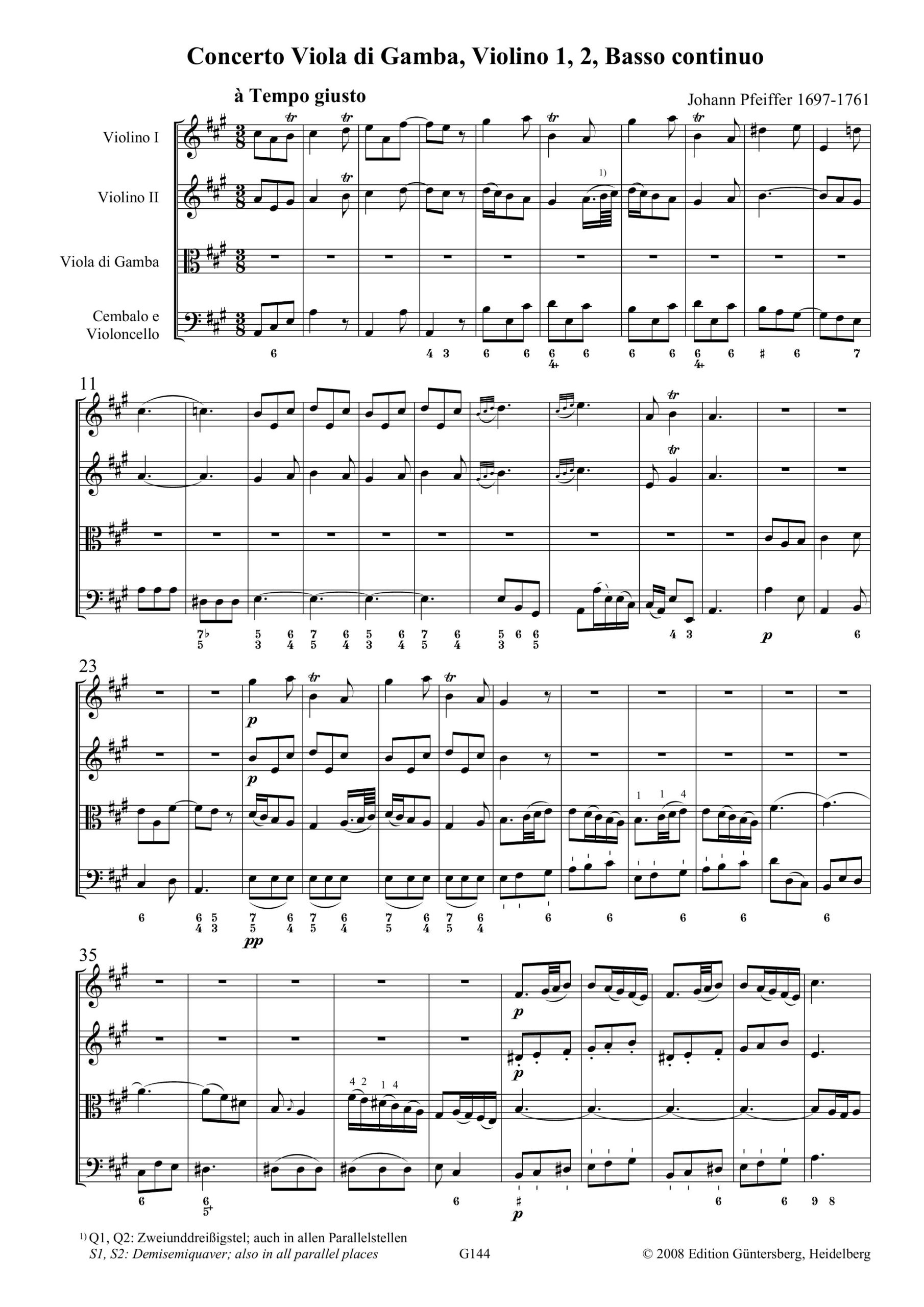 Johann Pfeiffer (1697-1761) Concerto
Viola da Gamba, Violino 1, 2, Basso continuo - Besprechungen / Reviews - Image 7