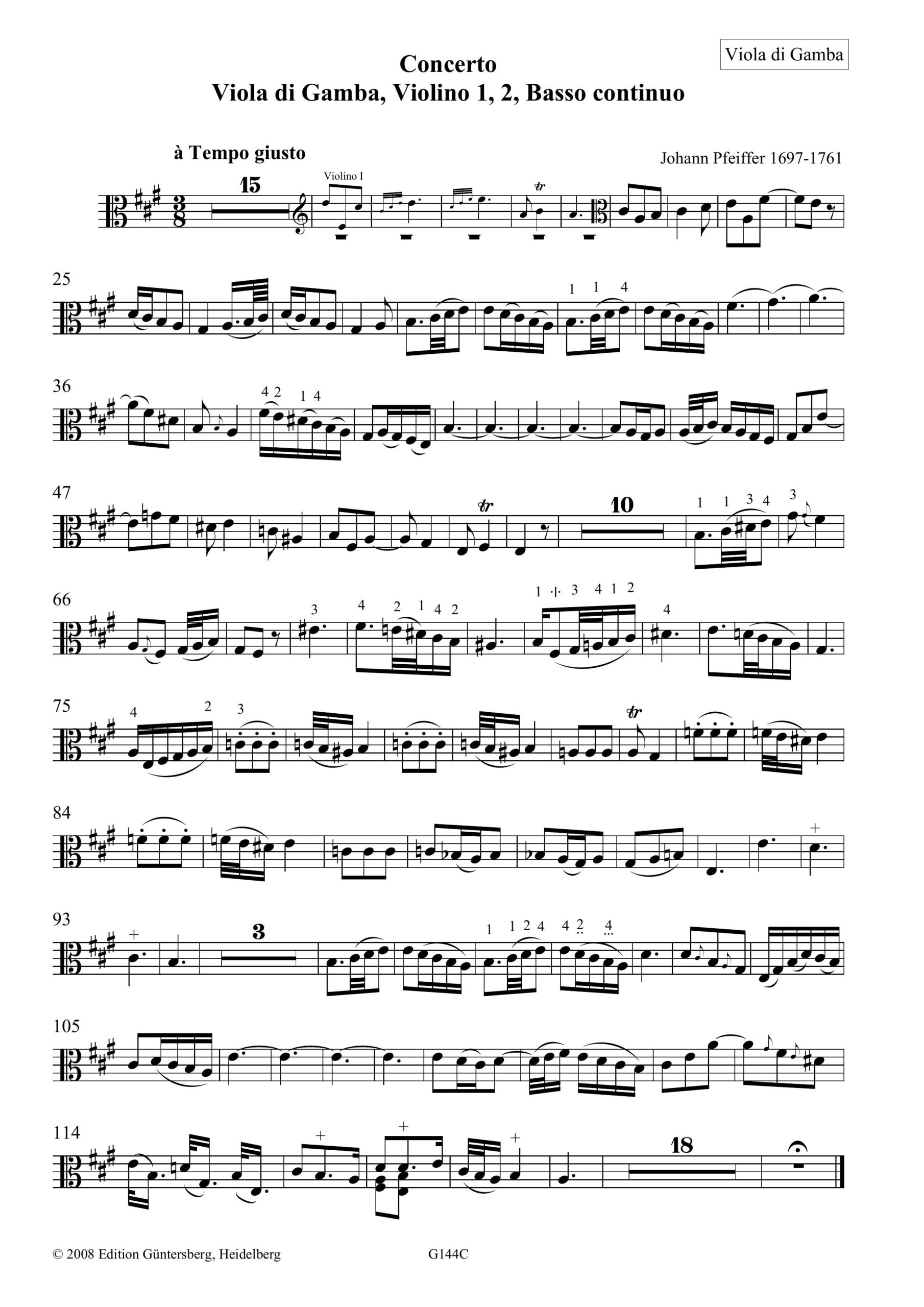 Johann Pfeiffer (1697-1761) Concerto
Viola da Gamba, Violino 1, 2, Basso continuo - Besprechungen / Reviews - Image 8