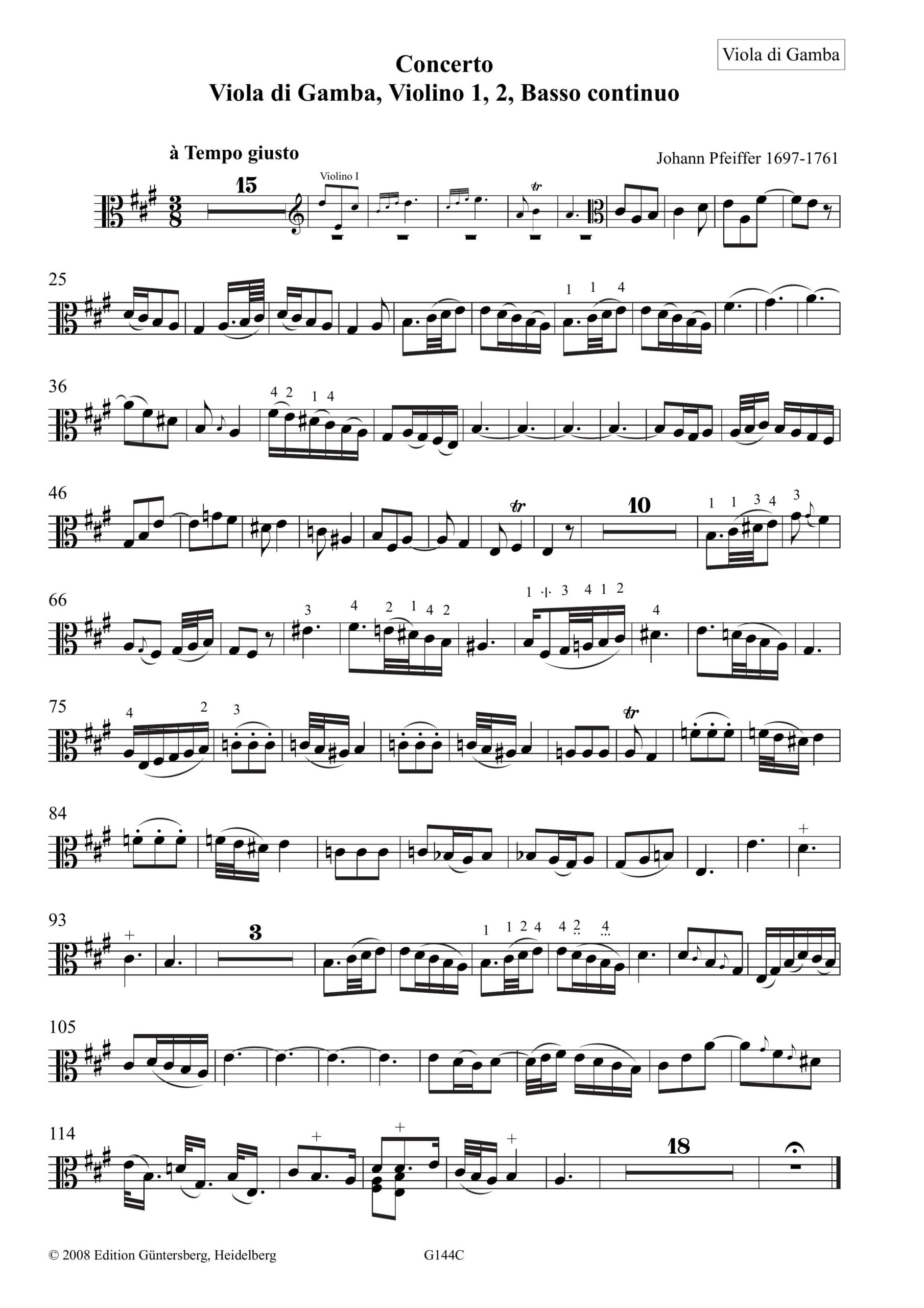 Johann Pfeiffer (1697-1761) Concerto
Viola da Gamba, Violino 1, 2, Basso continuo - Besprechungen / Reviews - Image 9