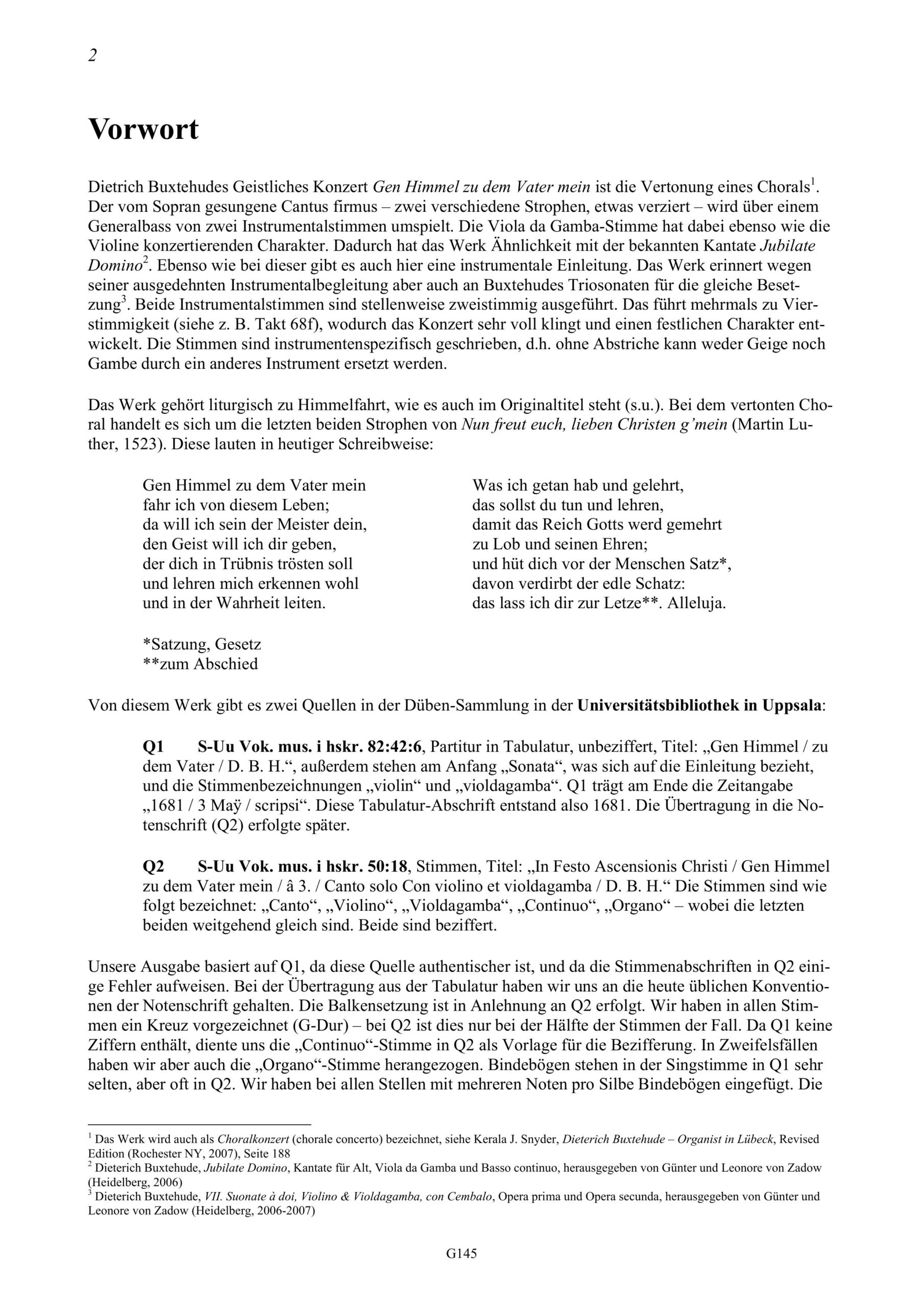 Dieterich Buxtehude (~1637-1707) Gen
Himmel zu dem Vater mein - Geistliches Konzert für Sopran, Violine, Viola da Gamba und B.c. – Bild 2