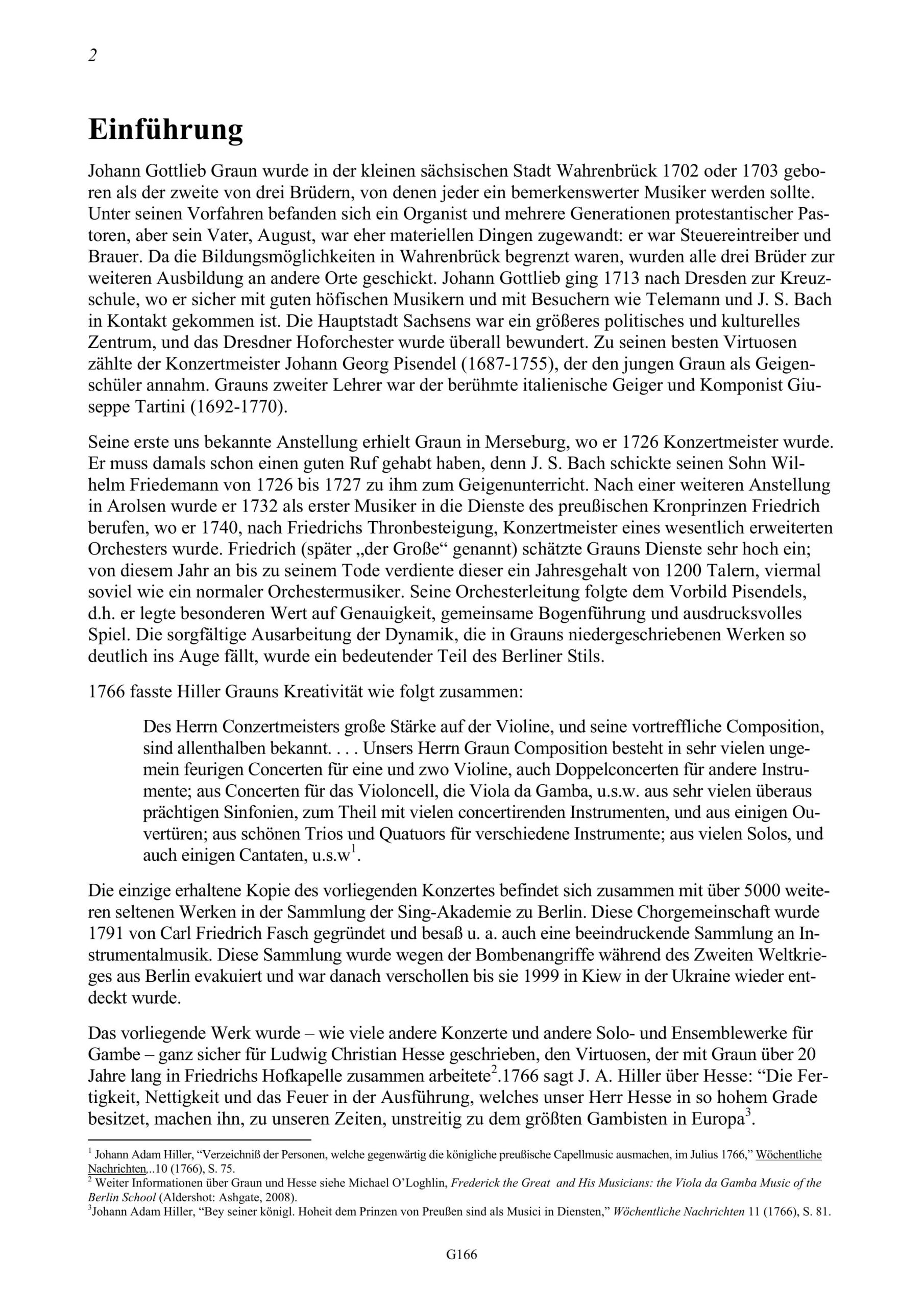 Johann Gottlieb Graun (1702/3-1771) Concerto C-Dur für Viola da Gamba, zwei Violinen, Viola und Basso
continuo - GraunWV A:XIII:2 – Bild 2