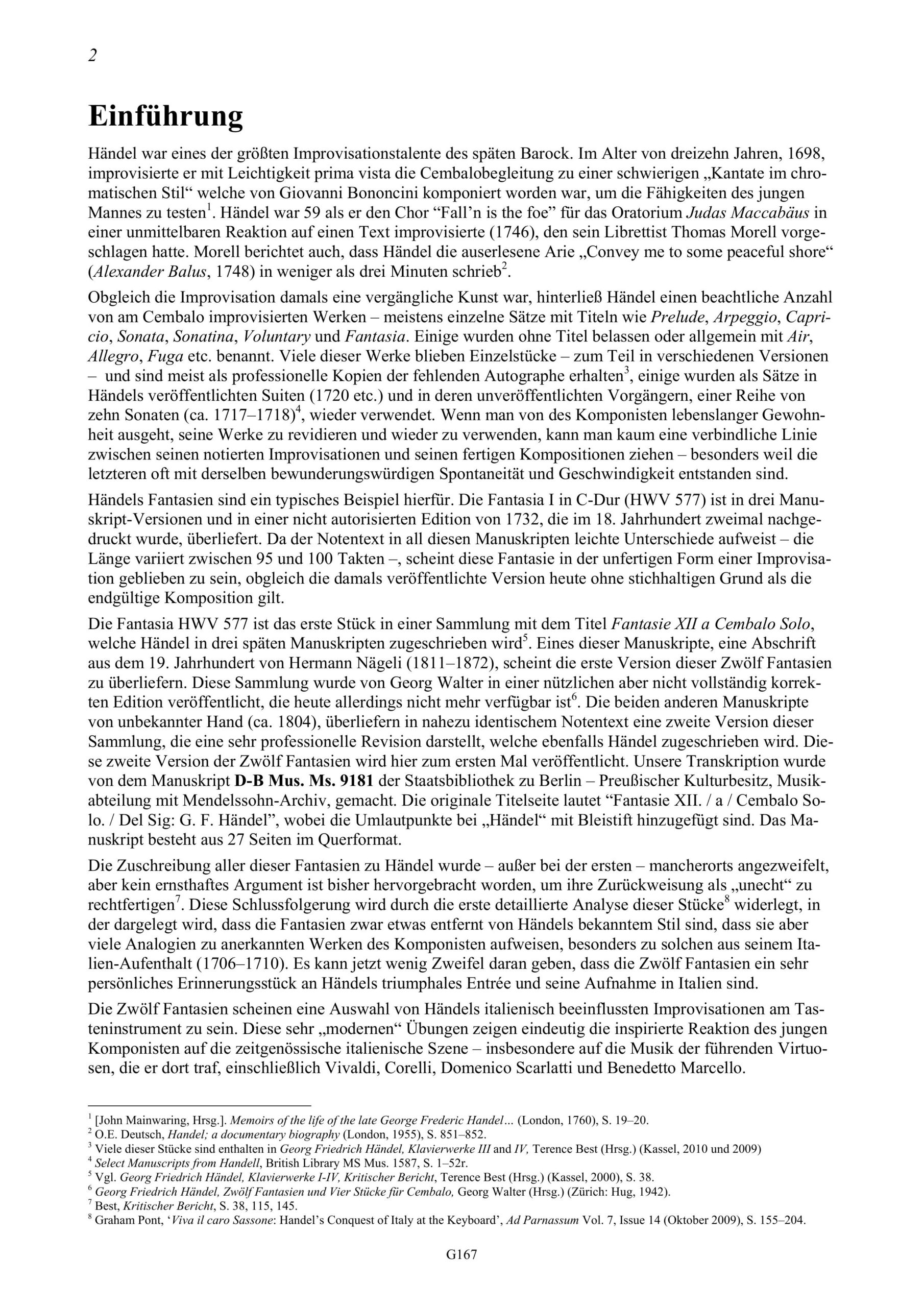 Georg Friedrich Händel (1685-1759) XII Fantasie a Cembalo Solo - Besprechungen / Reviews – Bild 2