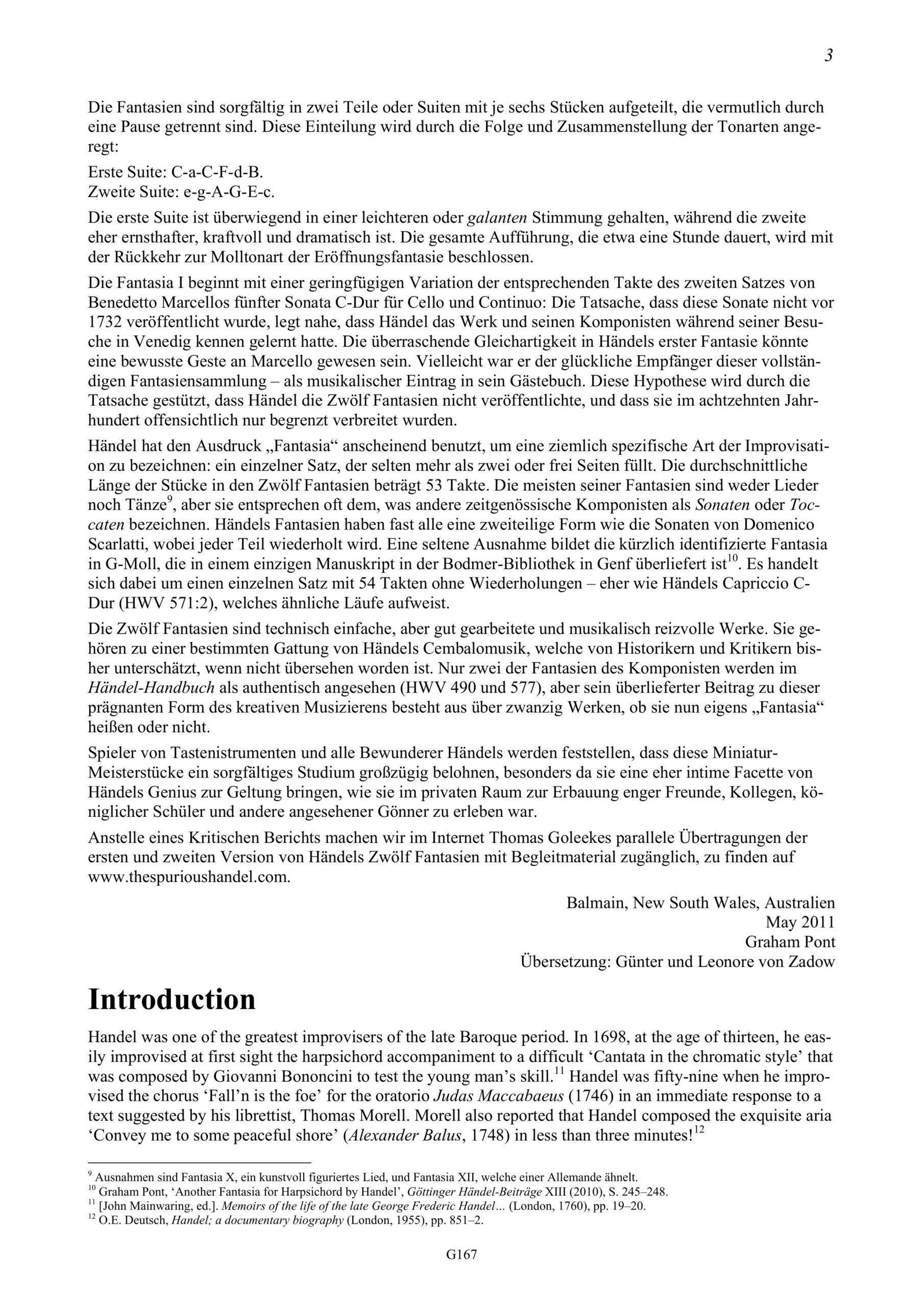 Georg Friedrich Händel (1685-1759) XII Fantasie a Cembalo Solo - Besprechungen / Reviews – Bild 3