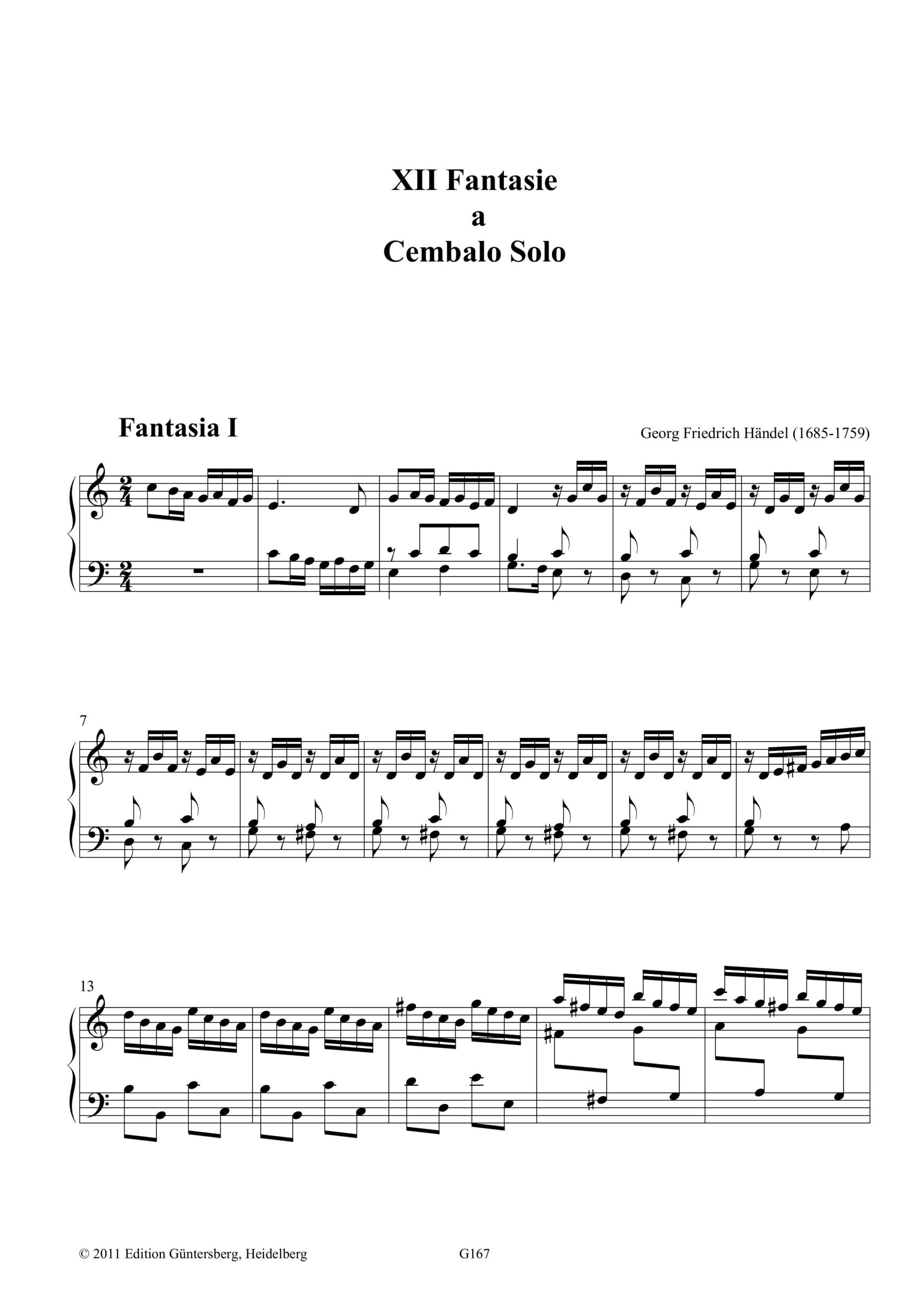 Georg Friedrich Händel (1685-1759) XII Fantasie a Cembalo Solo - Besprechungen / Reviews – Bild 5