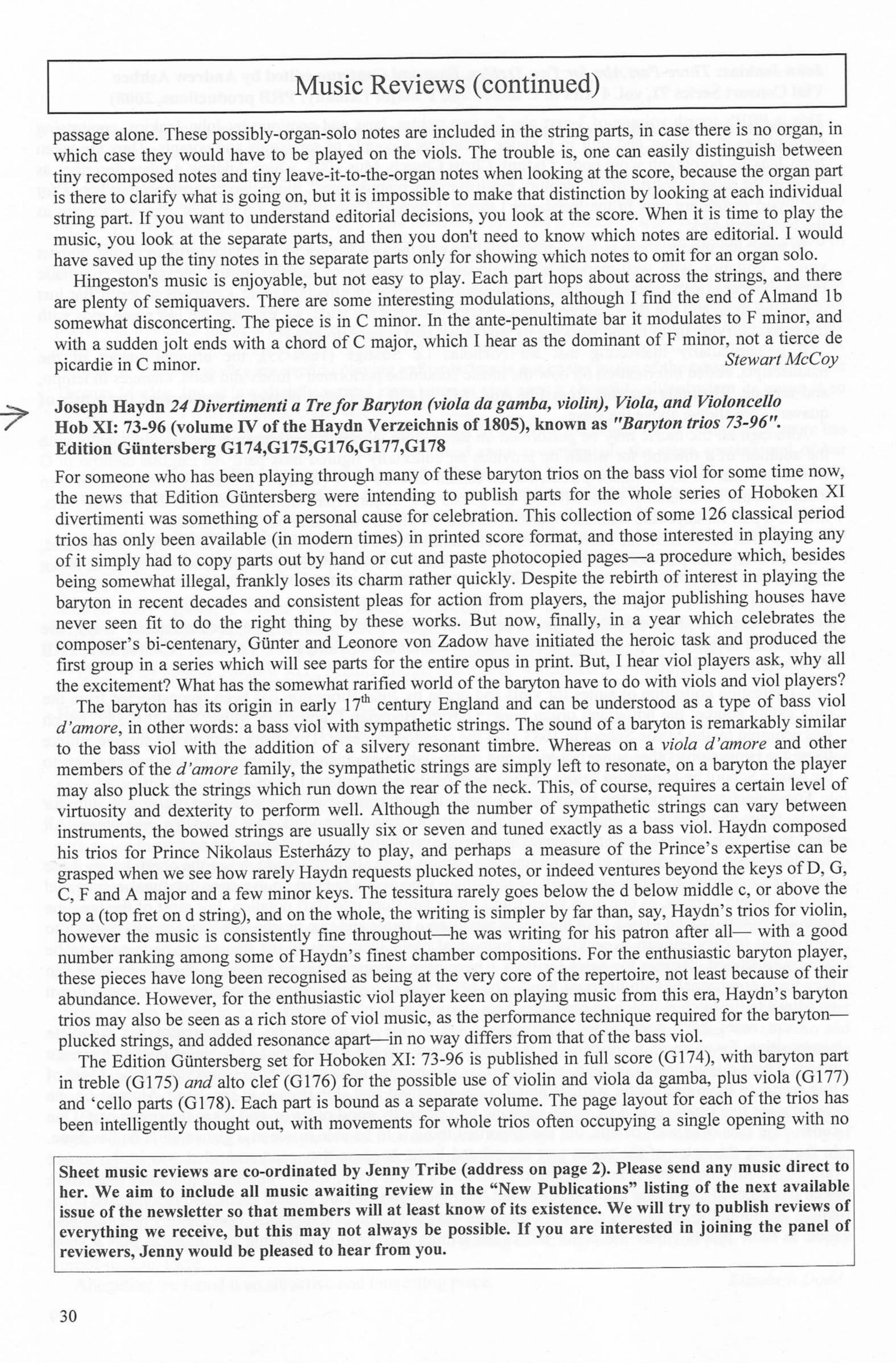 Joseph Haydn (1732-1809) 24
Divertimenti a tre (Barytontrios 73-96) - für Baryton (Viola da Gamba, Violine), Viola und Violoncello - Image 4