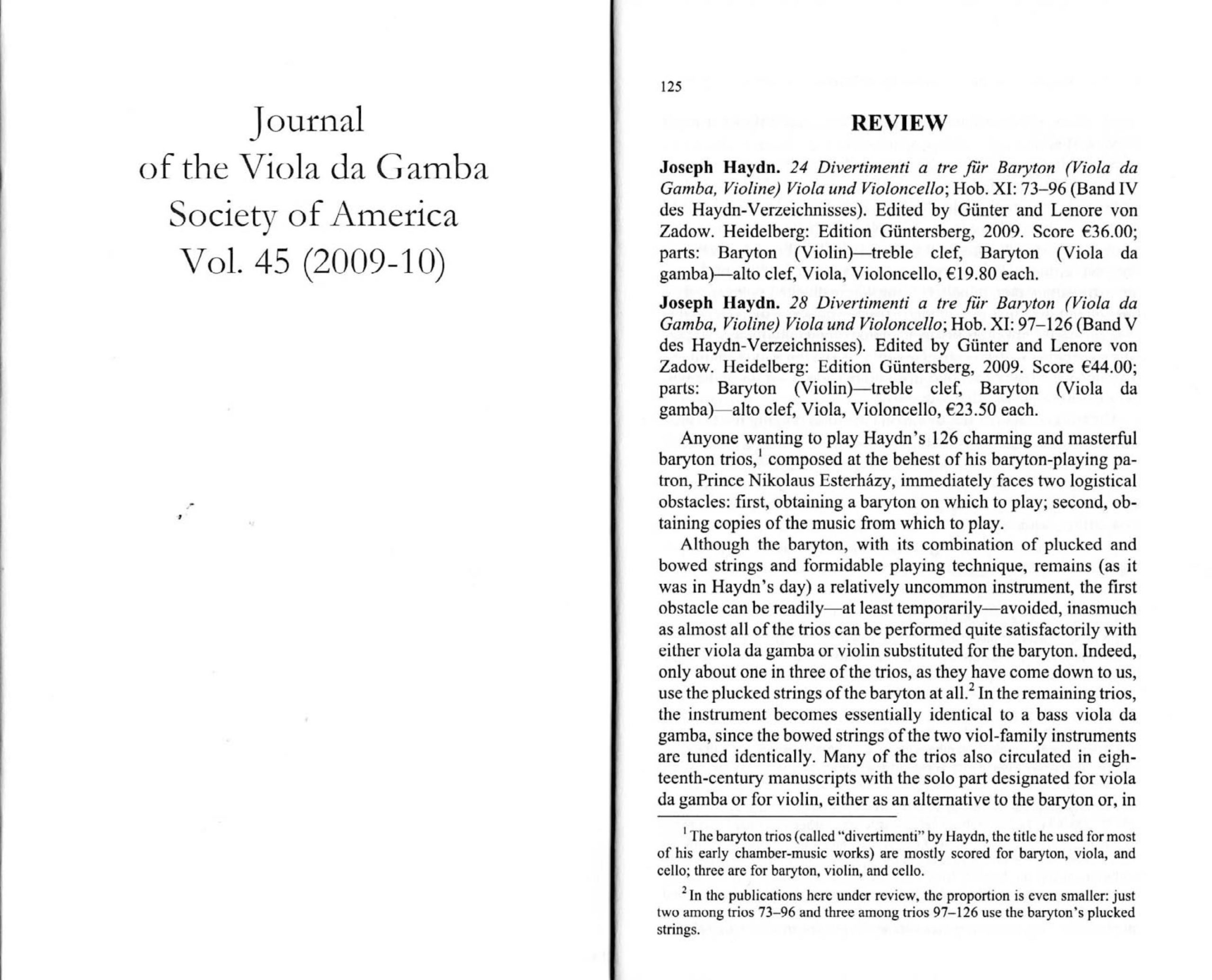Joseph Haydn (1732-1809) 24
Divertimenti a tre (Barytontrios 73-96) - für Baryton (Viola da Gamba, Violine), Viola und Violoncello - Image 8
