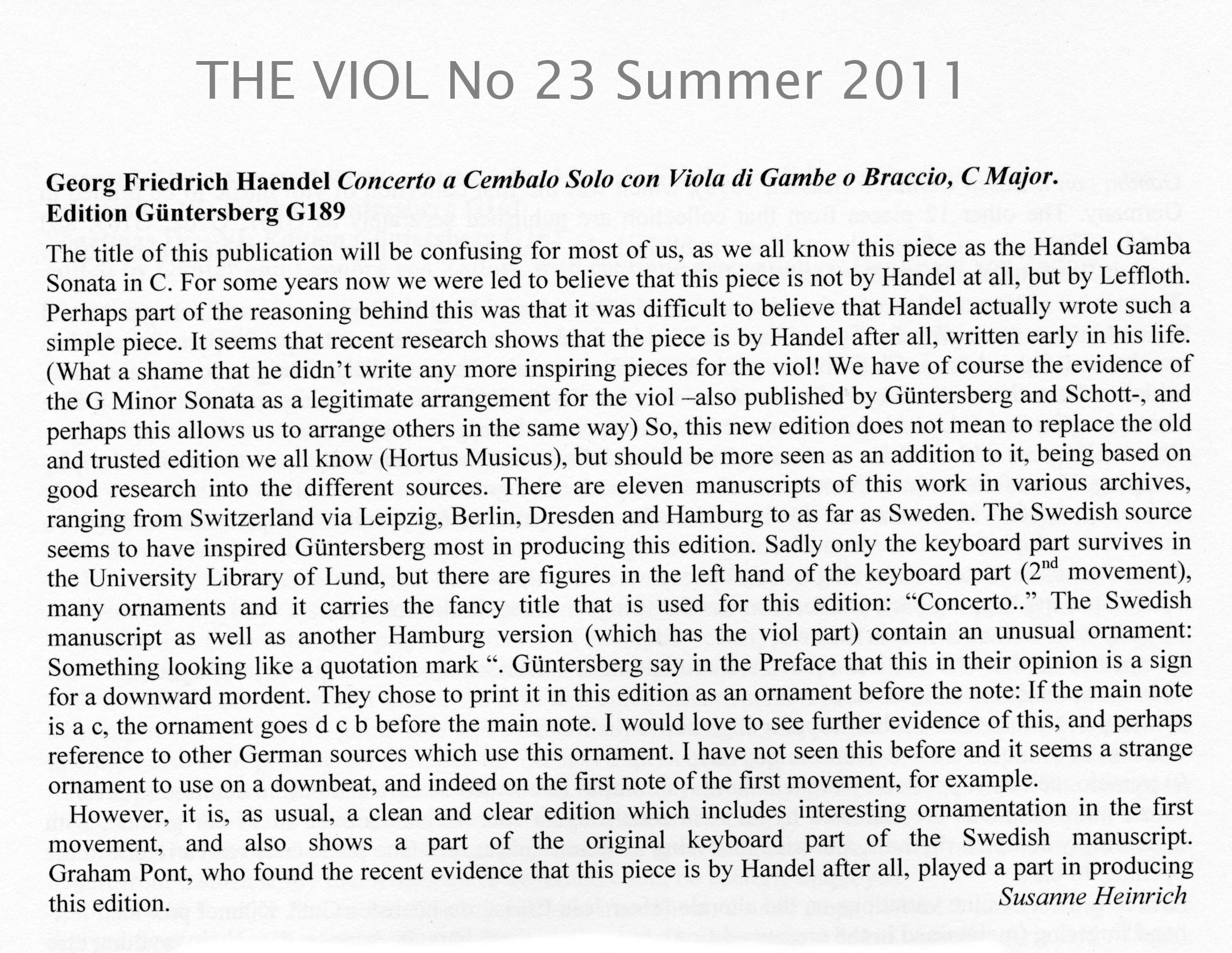 Georg Friedrich Händel (1685-1759) Concerto à Cembalo Solo con Viola di Gambe o Braccio - C-Dur – Bild 6