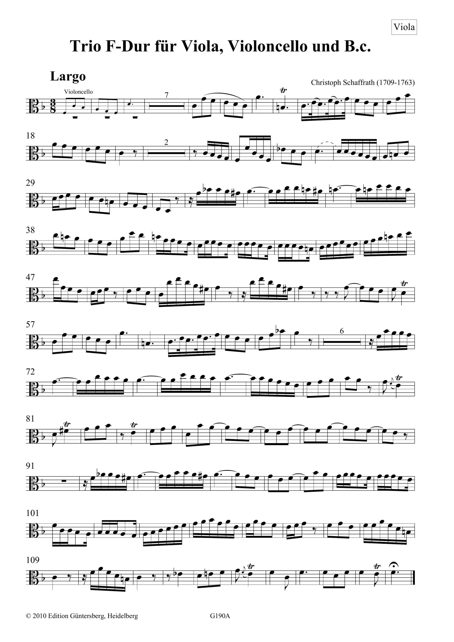 Christoph Schaffrath (1709-1763) Trio
F-Dur für Viola, Violoncello und B.c. - Besprechungen / Reviews – Bild 5