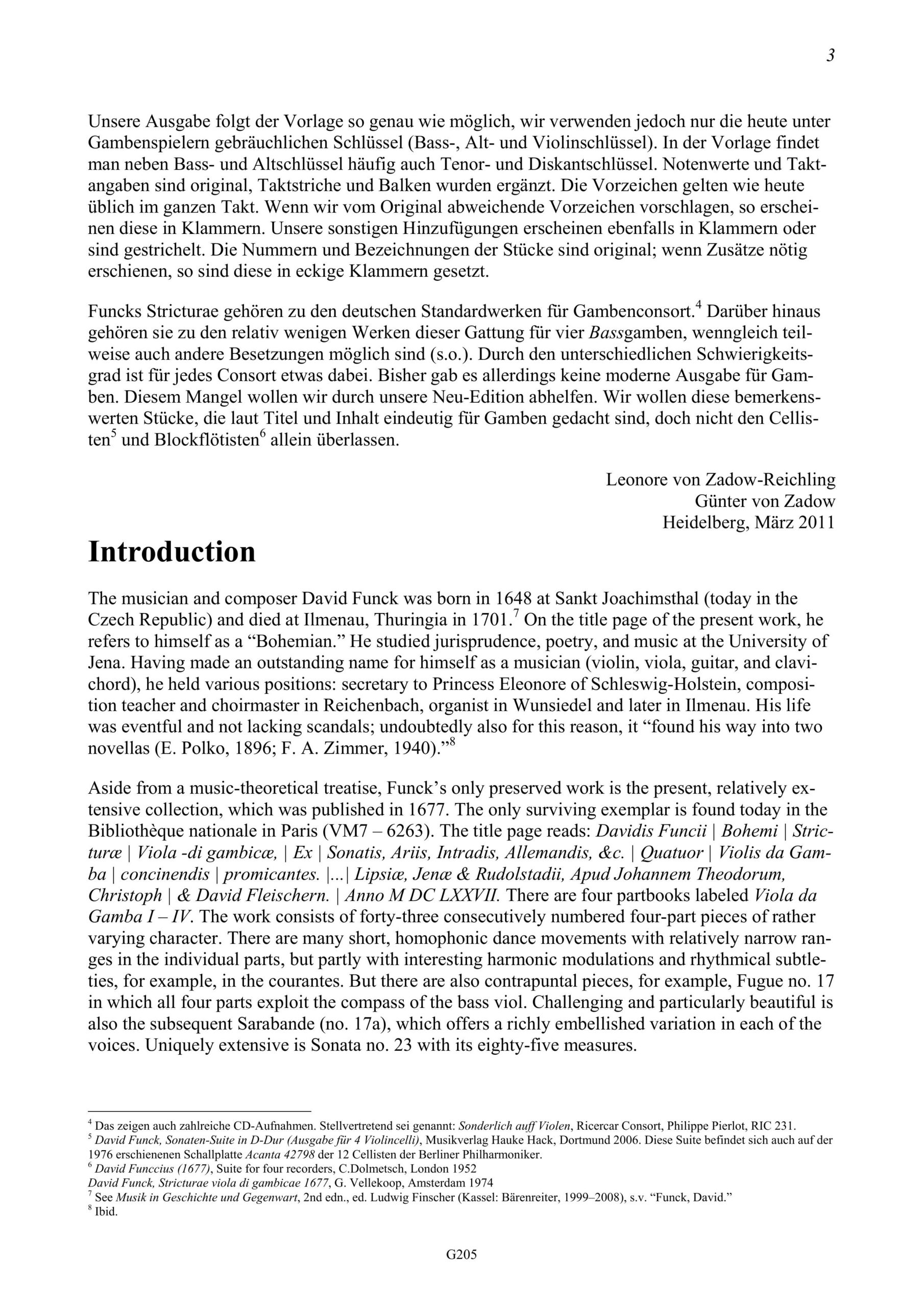 David Funck (1648-1701) Stricturae
viola-di gambicae - für vier Violen da Gamba – Bild 3