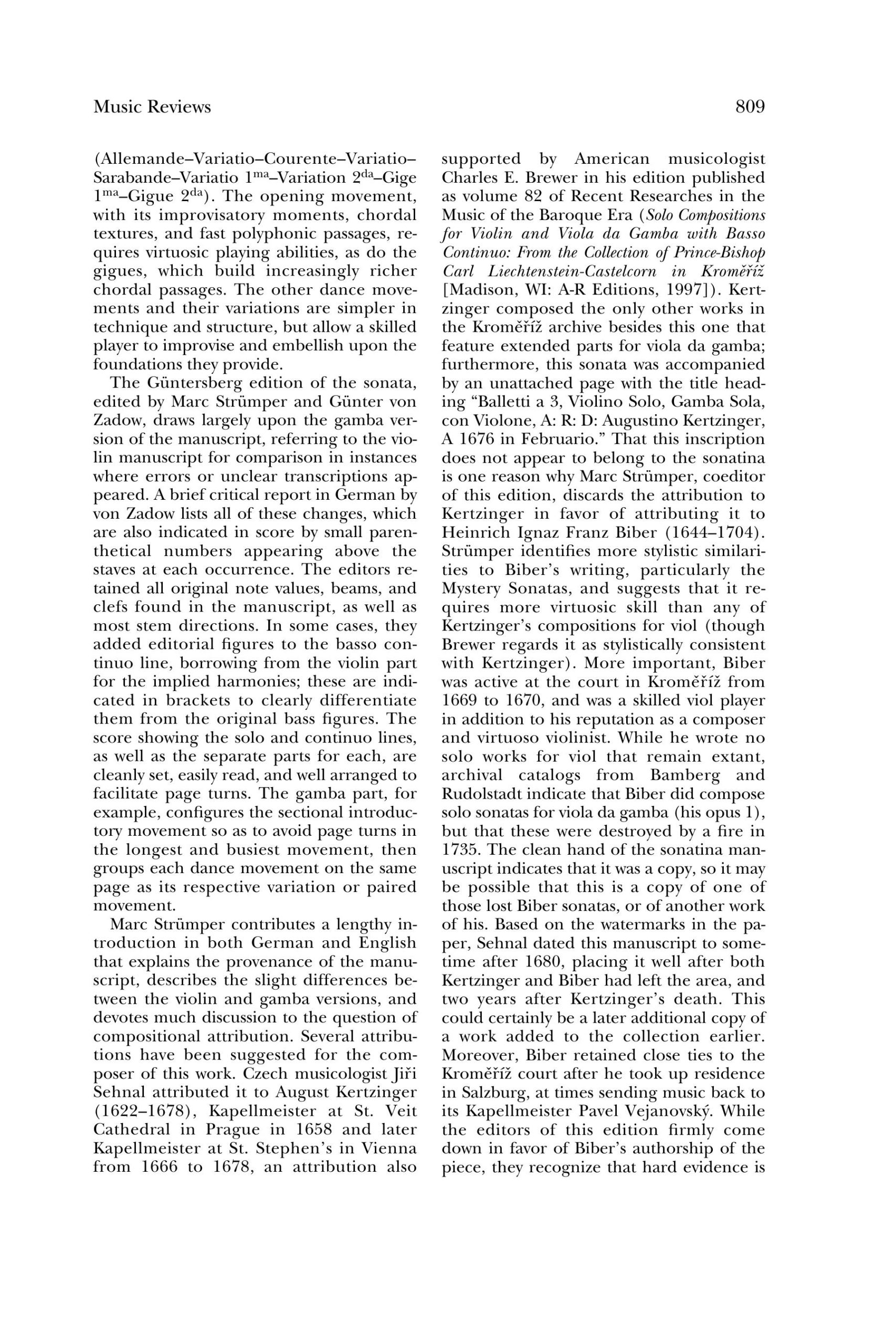 Anonym (Kremsier, nach 1680) Kremsierer Gambensonate - Sonatina in d für Viola da Gamba und Basso continuo – Bild 9