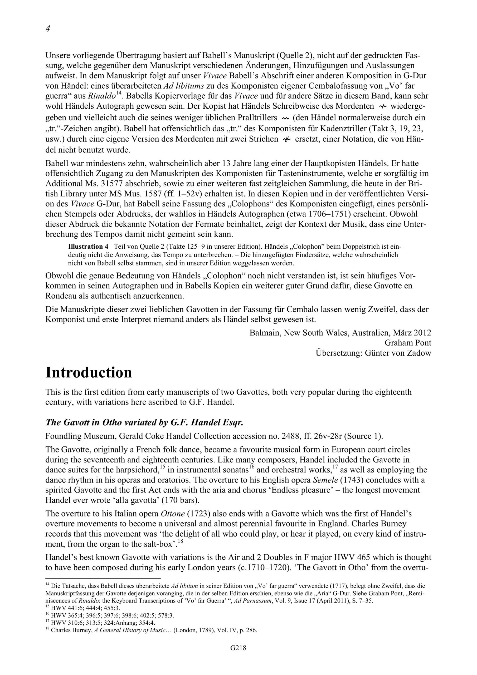 Georg Friedrich Händel (1685-1759) Zwei Gavotten für Cembalo - Besprechungen / Reviews – Bild 4