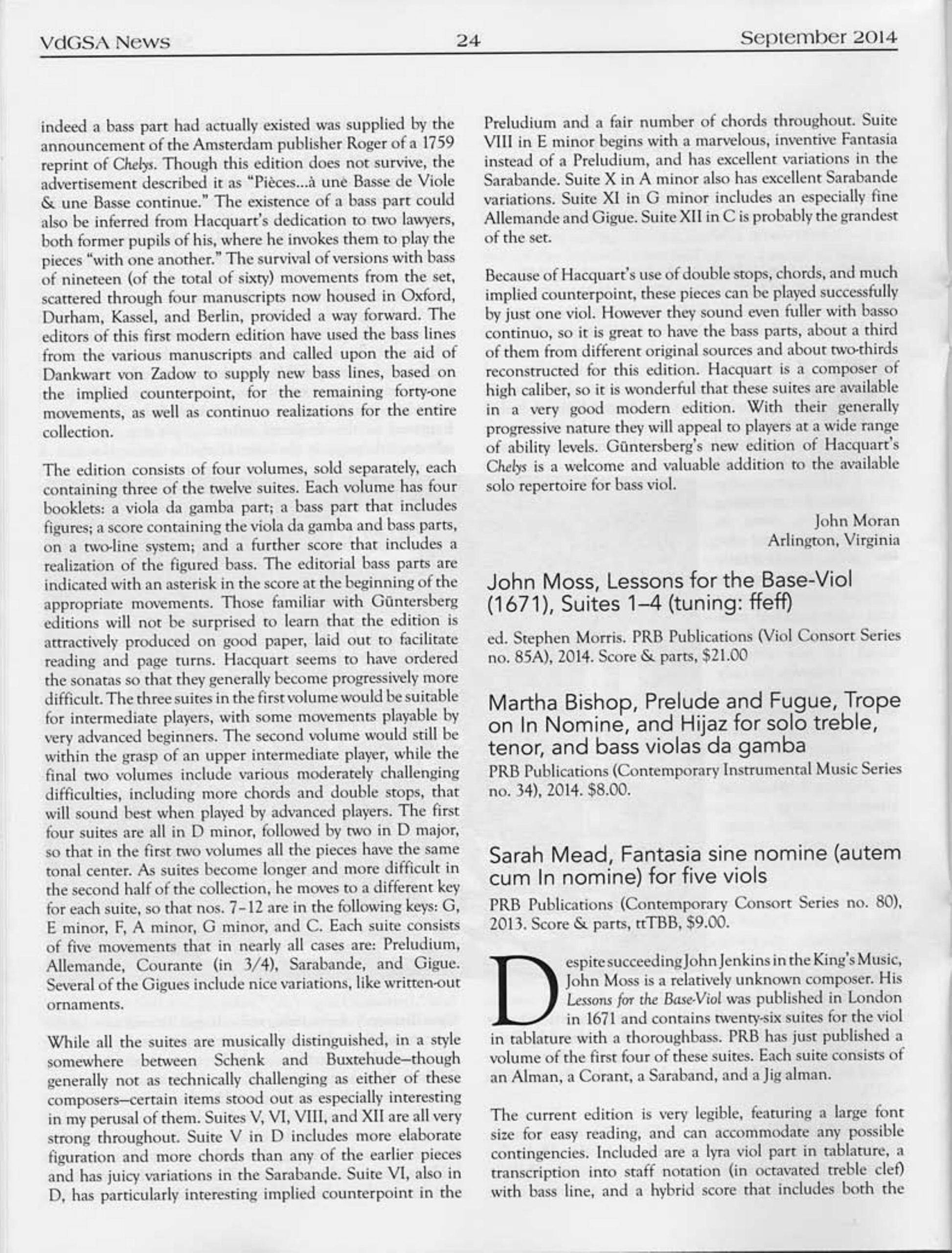 Carolus Hacquart (ca. 1640 - ca.1701) Chelys - 12 Suiten für Viola da Gamba und Basso continuo Op. III – Bild 7