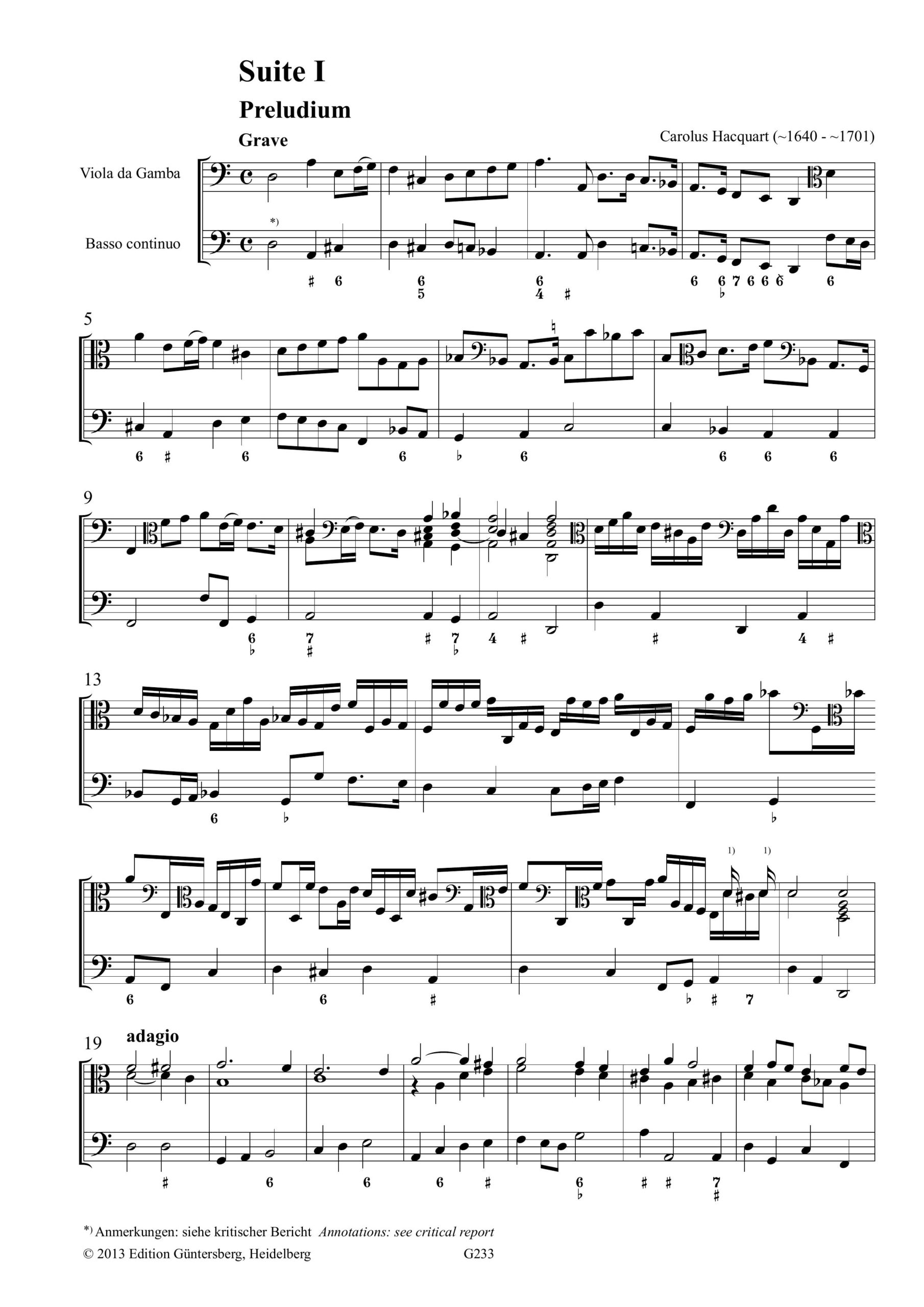 Carolus Hacquart (ca. 1640 - ca.1701) Chelys - 12 Suiten für Viola da Gamba und Basso continuo Op. III – Bild 9