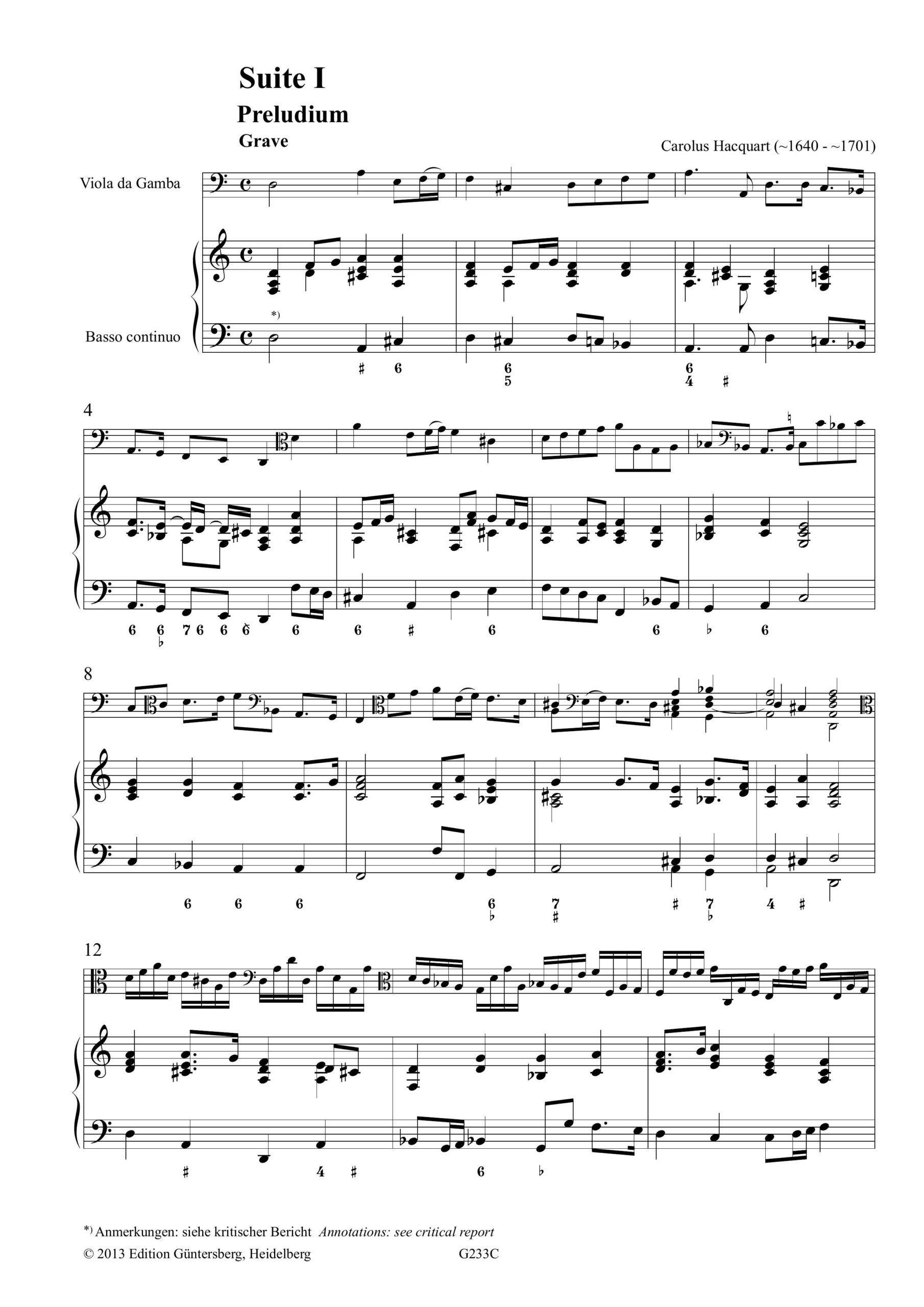 Carolus Hacquart (ca. 1640 - ca.1701) Chelys - 12 Suiten für Viola da Gamba und Basso continuo Op. III – Bild 10