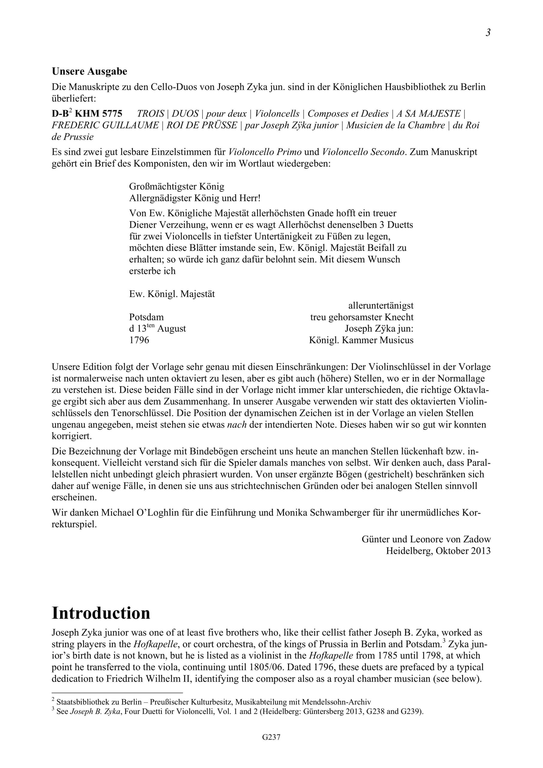 Joseph Zyka jun. (~1755 - nach 1811) Drei Duos für Violoncelli - Potsdam 1796 – Bild 3