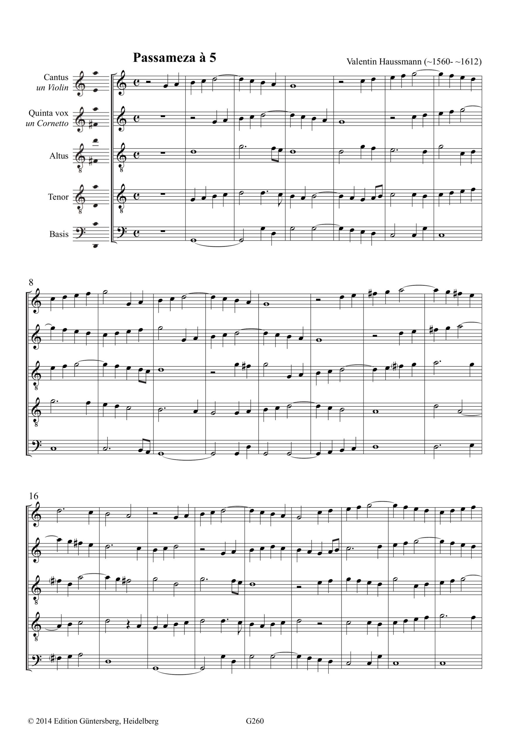 Valentin Haussmann (~1560-~1612) Passameza a 5 - Nürnberg 1604 - Image 5