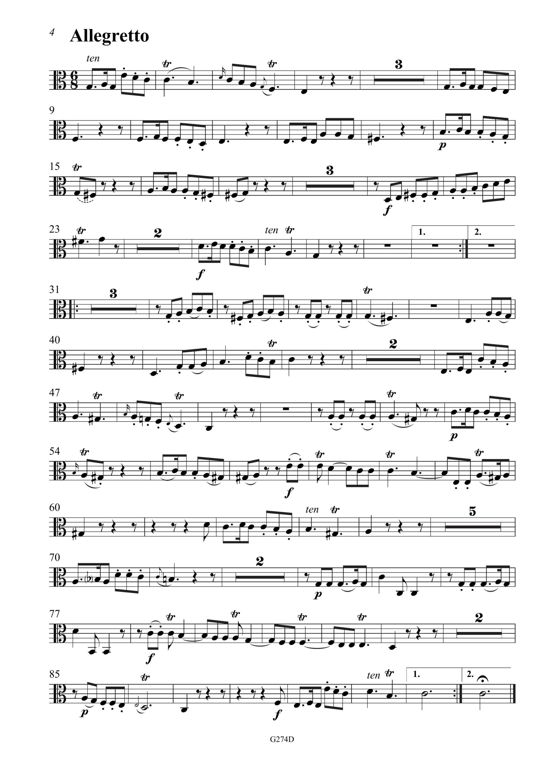 Johann Gottlieb Janitsch (1708 – ca.
1763) Sonata da Camera 33 - Quartett C-Dur für zwei Violinen/Flöten, Viola da Gamba/Viola/Violine
und Basso - Image 9