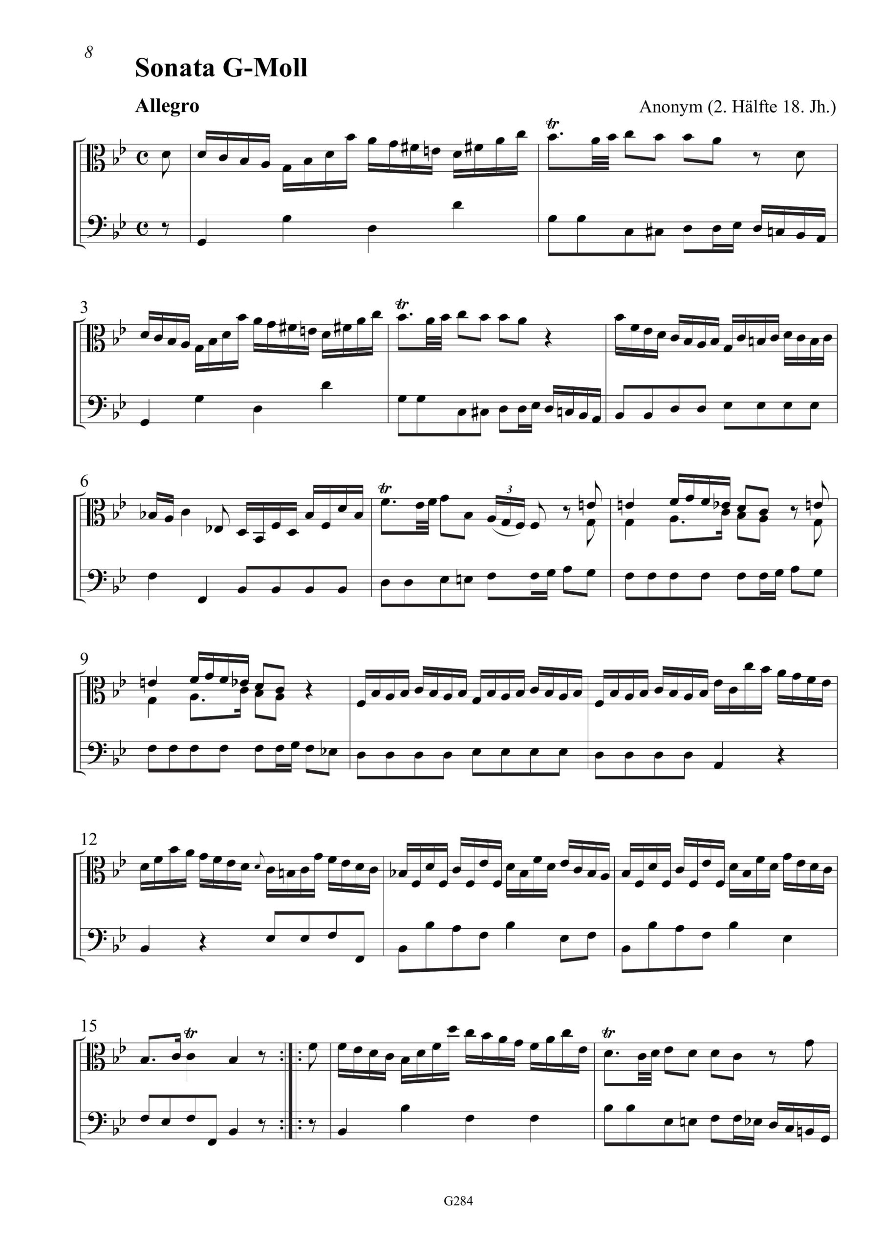 Filippo Ruge (ca. 1725 - nach 1769) und
Anonym (um 1750) Zwei Sonaten für Viola
da Gamba und Basso - Besprechungen / Reviews - Image 5