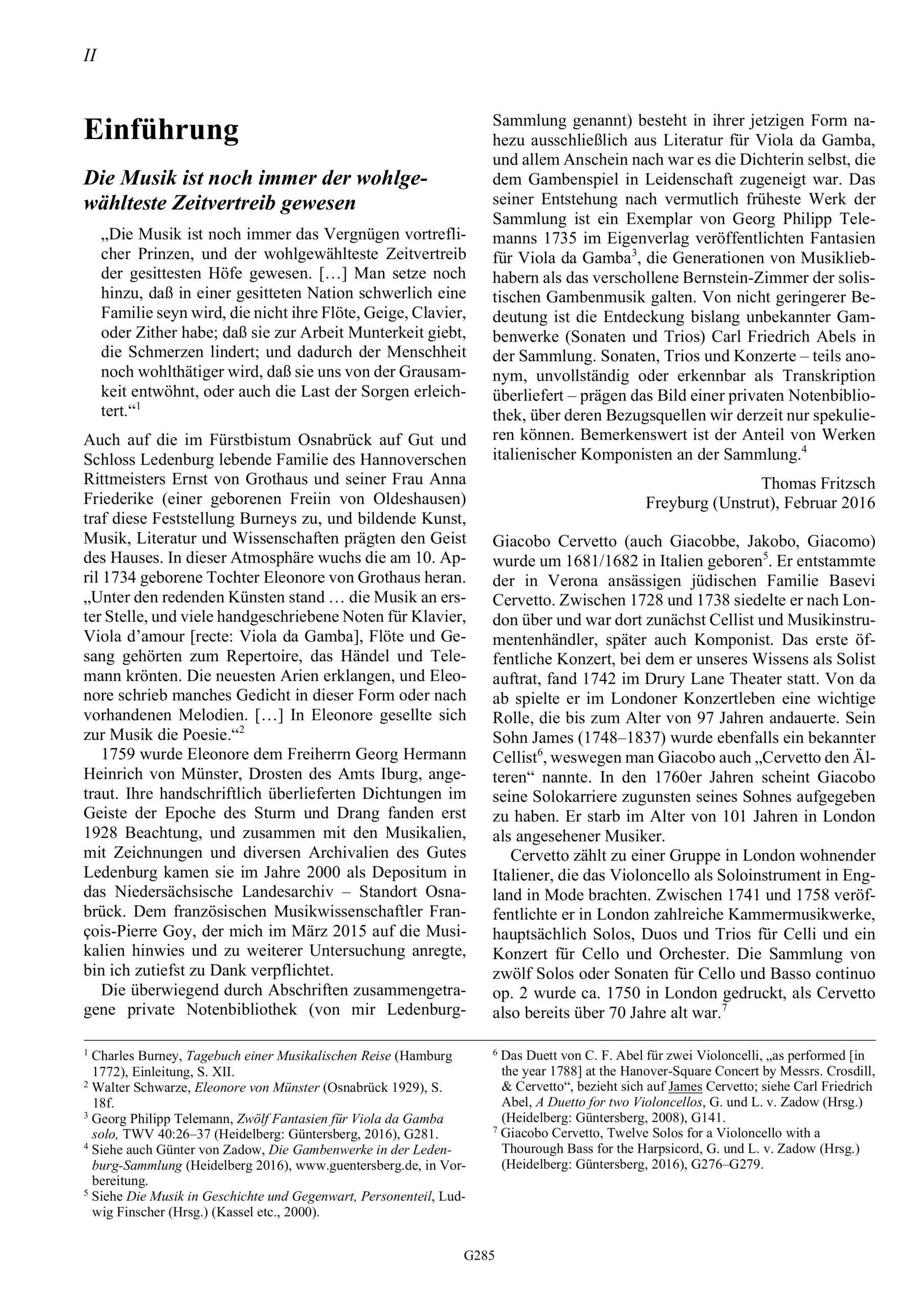 Giacobo Cervetto (1681/1682-1783) Drei Sonaten für Viola da Gamba und Basso - Besprechungen / Reviews – Bild 2
