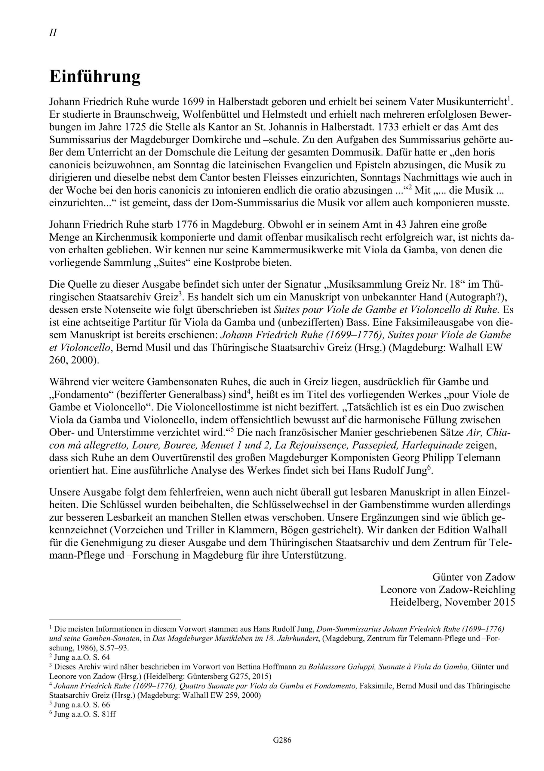 Johann Friedrich Ruhe (1699-1776) Suites pour Viole de Gambe et Violoncello - Besprechungen / Reviews – Bild 2