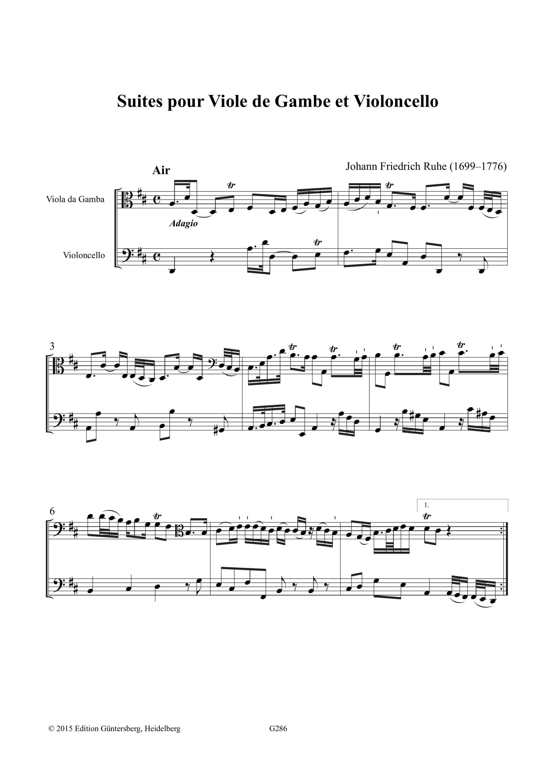 Johann Friedrich Ruhe (1699-1776) Suites pour Viole de Gambe et Violoncello - Besprechungen / Reviews – Bild 4