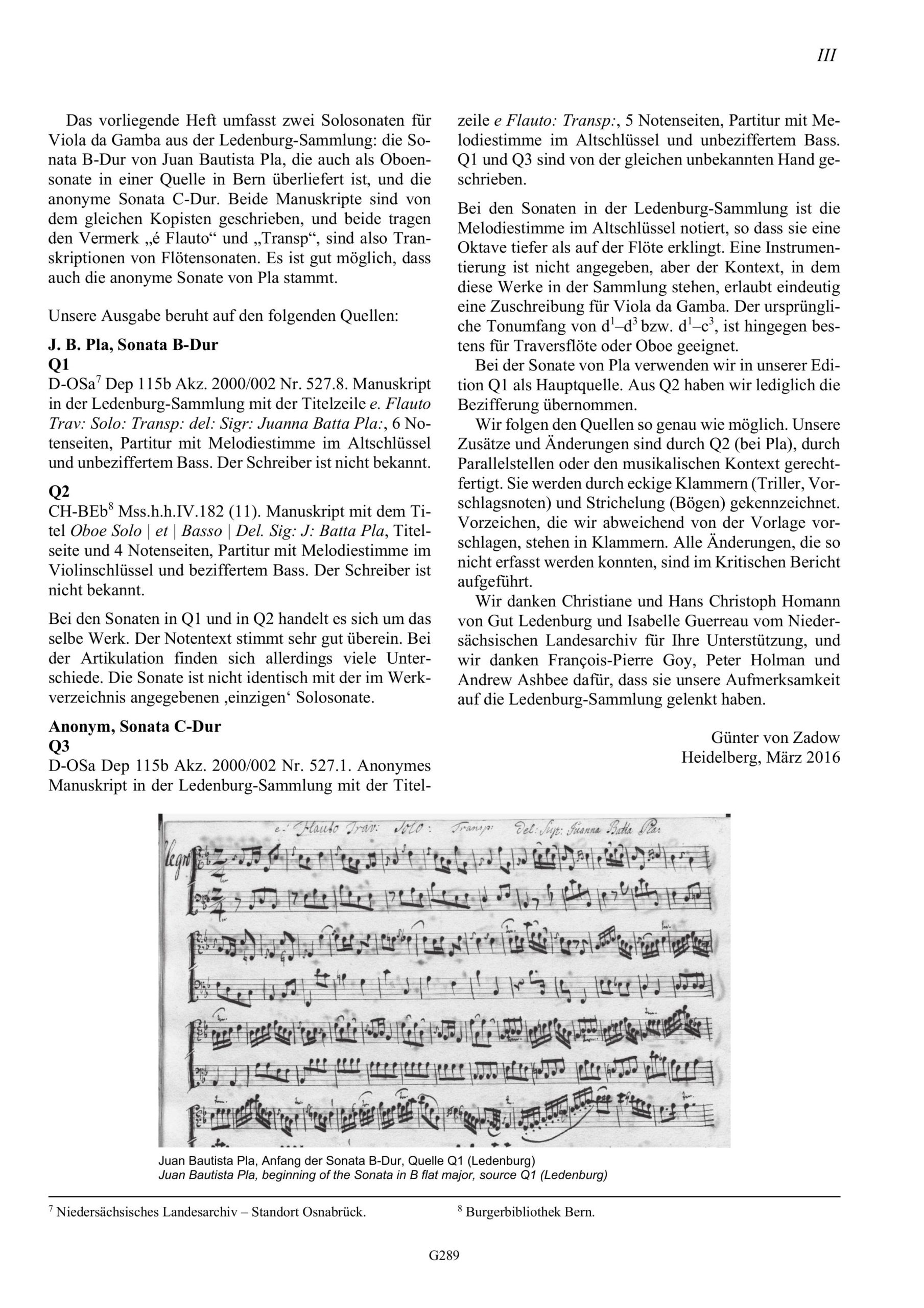 Juan Bautista Pla (ca. 1720 - nach 1773) und Anonym (um 1750) Zwei Sonaten für
Viola da Gamba und Basso - Besprechungen / Reviews - Image 3