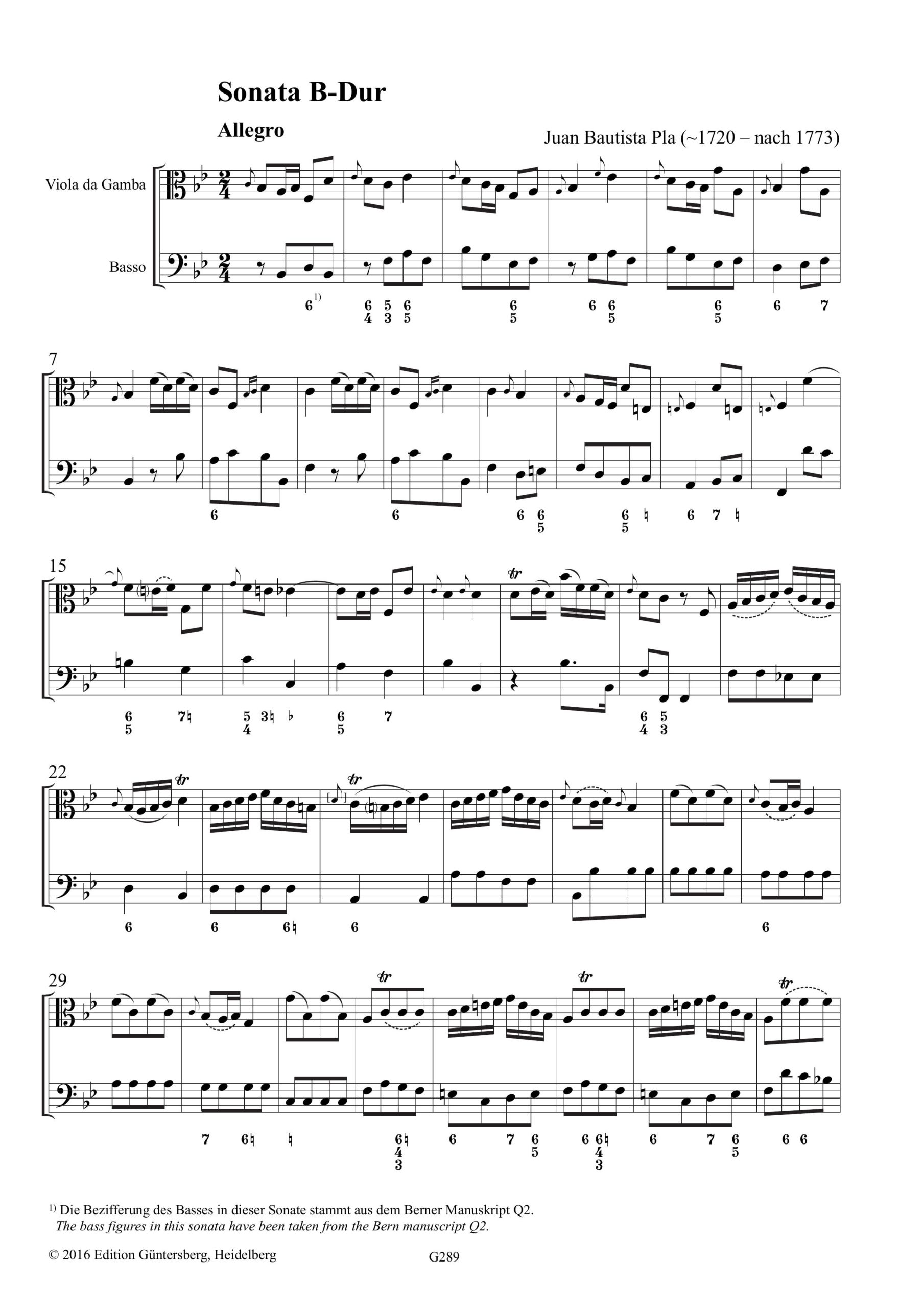 Juan Bautista Pla (ca. 1720 - nach 1773) und Anonym (um 1750) Zwei Sonaten für
Viola da Gamba und Basso - Besprechungen / Reviews - Image 7