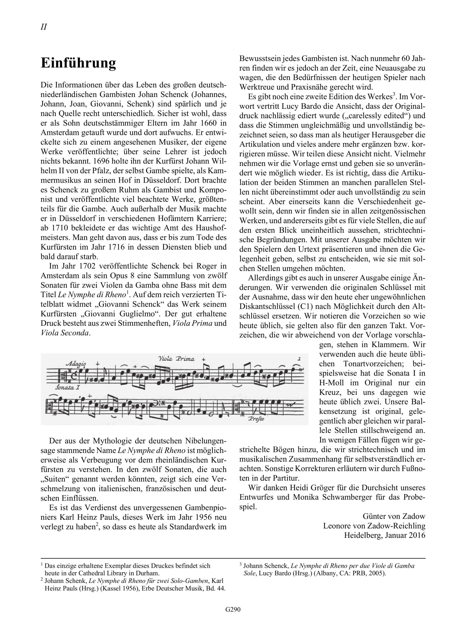 Johan Schenck (1660 –1717?) Le Nymphe
di Rheno - Per Due Viole Di Gamba Sole – Bild 2