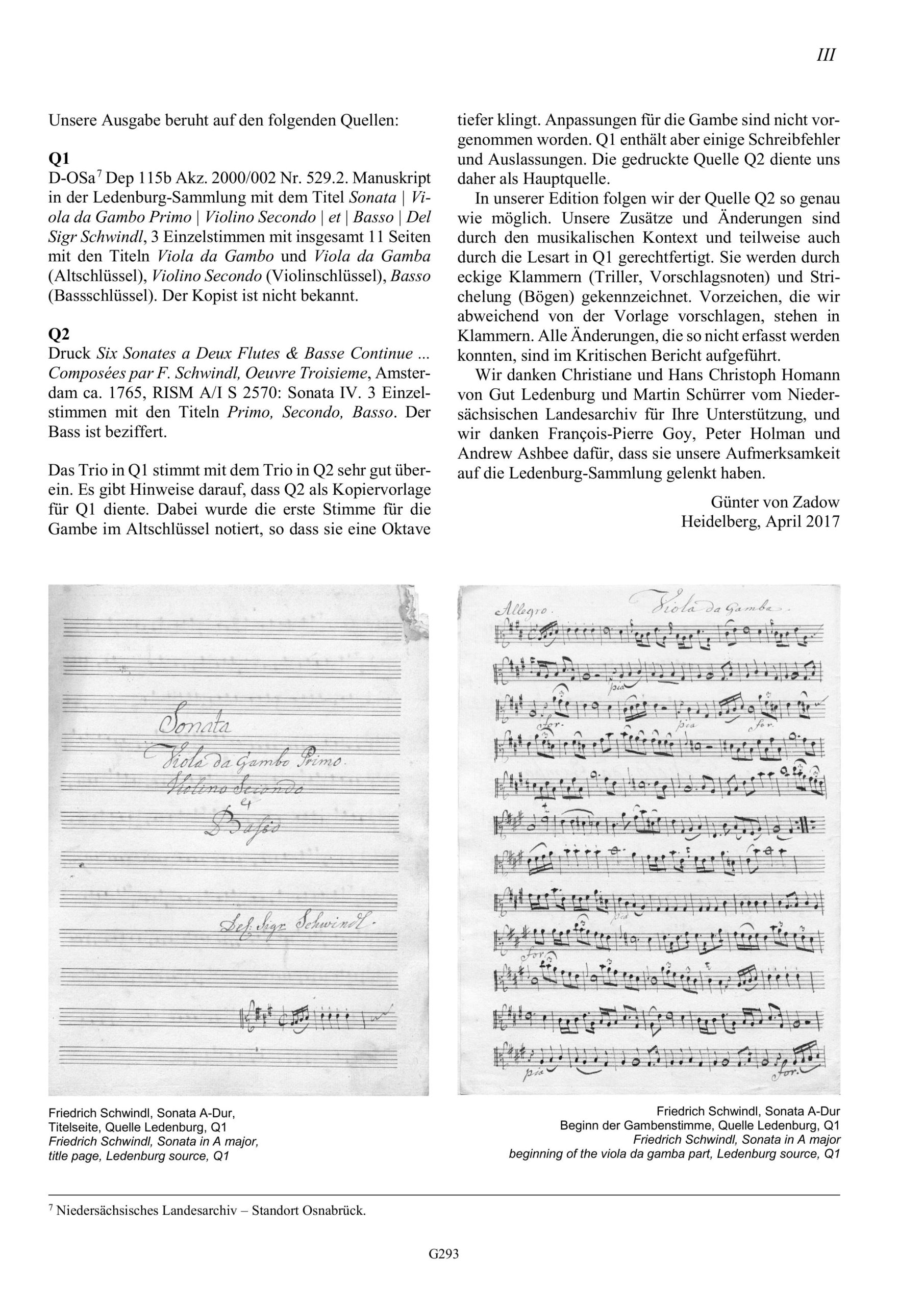 Friedrich Schwindl (1737-1786) Sonata A-Dur für Viola da Gamba, Violino und Basso - Besprechungen / Reviews – Bild 3