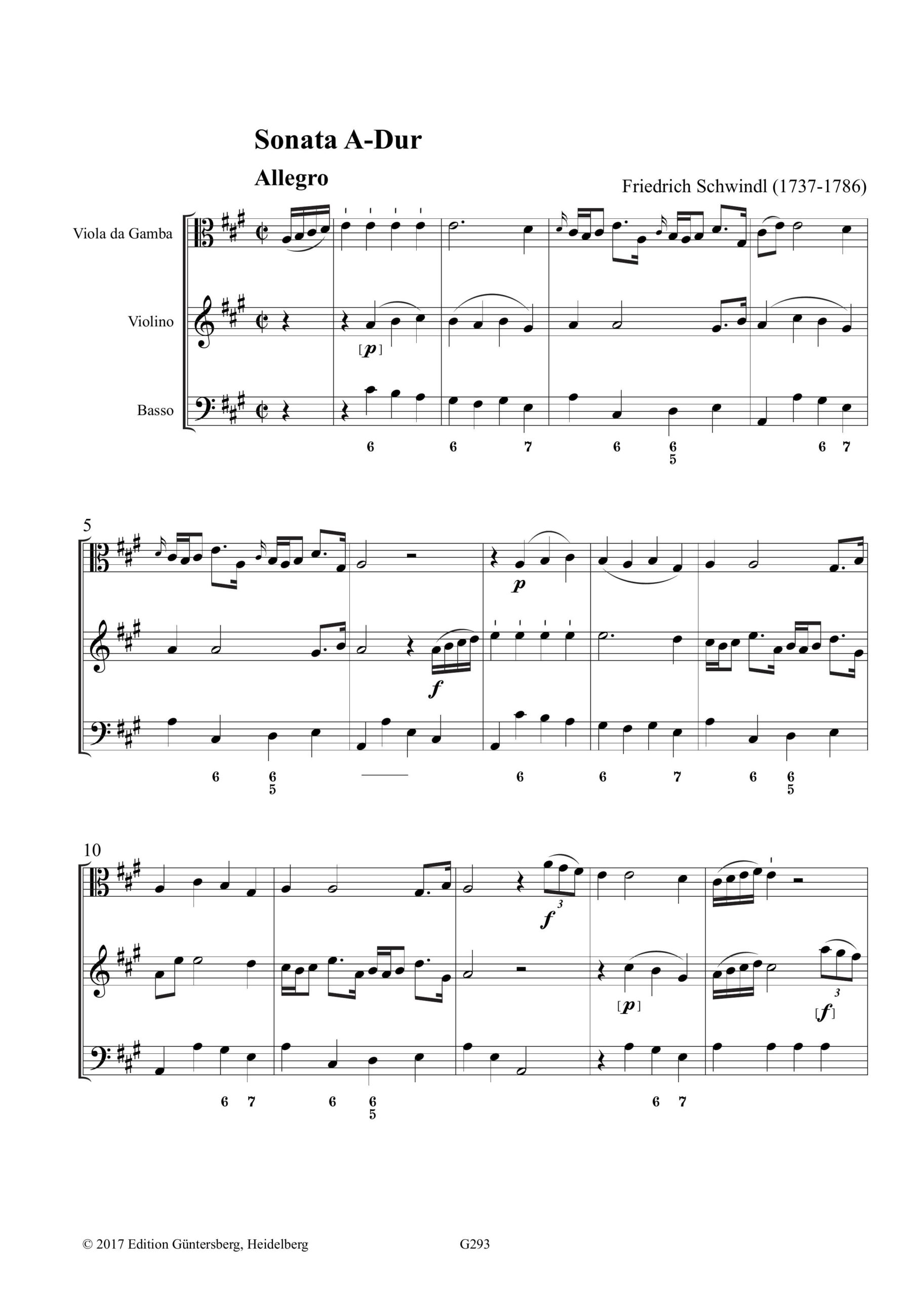 Friedrich Schwindl (1737-1786) Sonata A-Dur für Viola da Gamba, Violino und Basso - Besprechungen / Reviews – Bild 6