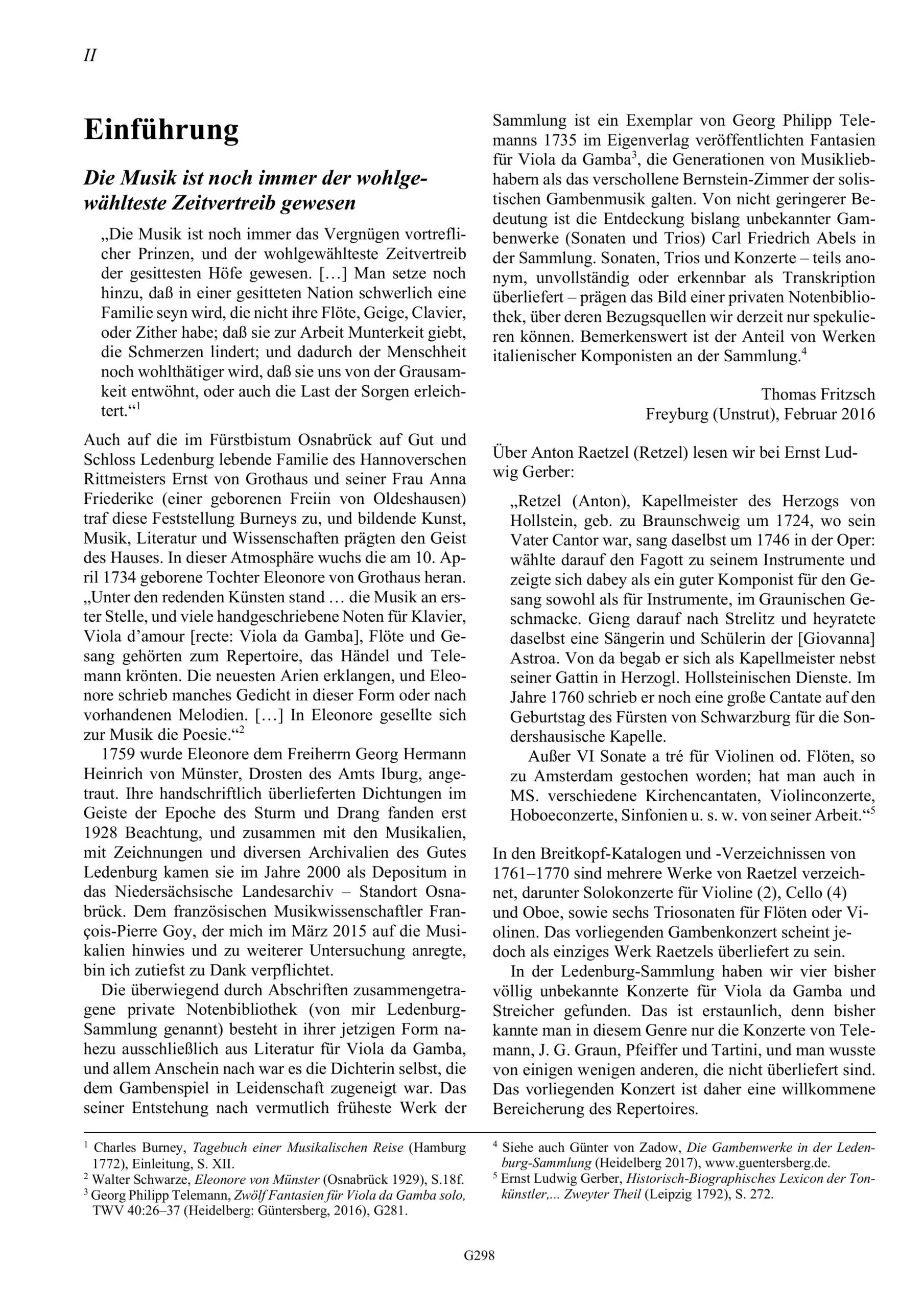 Anton Raetzel (~1724 – nach 1760) Concerto A-Dur für Viola da Gamba, zwei Violinen, Viola und Basso - Besprechungen / Reviews – Bild 2