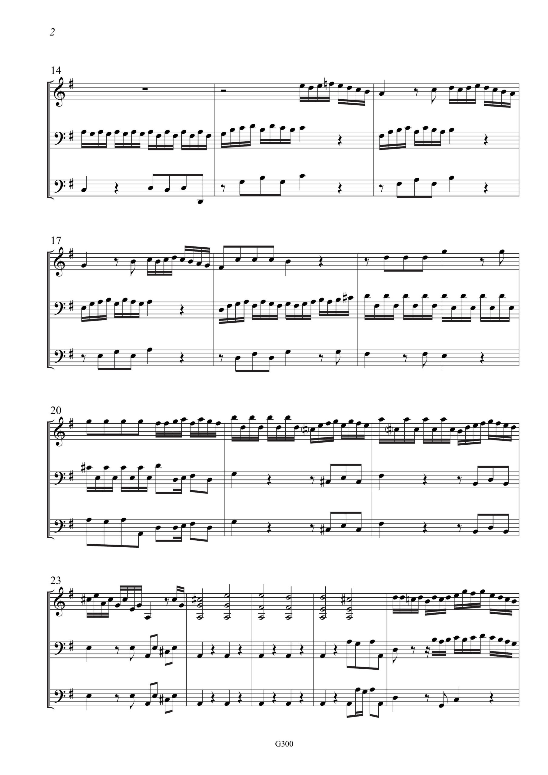 Georg Philipp Telemann (1681–1767) Triosonate G-Dur für Violino, Violoncello und Basso - TWV 42:G7 – Bild 4