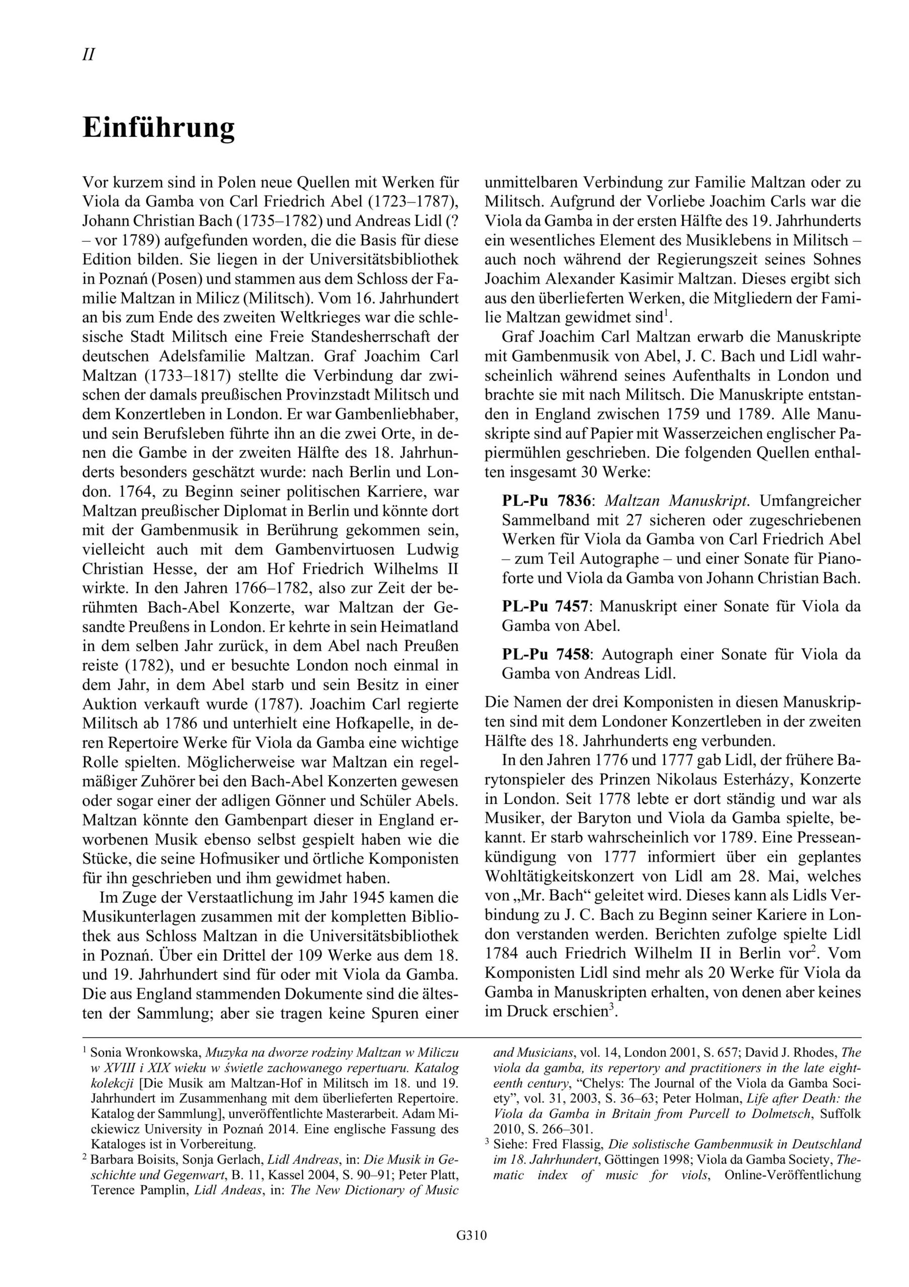 Andreas Lidl (? - vor 1789) Sonata a
Viola Da gamba Solo e Violoncello - C-Dur, Maltzan-Sammlung Band 10 – Bild 2