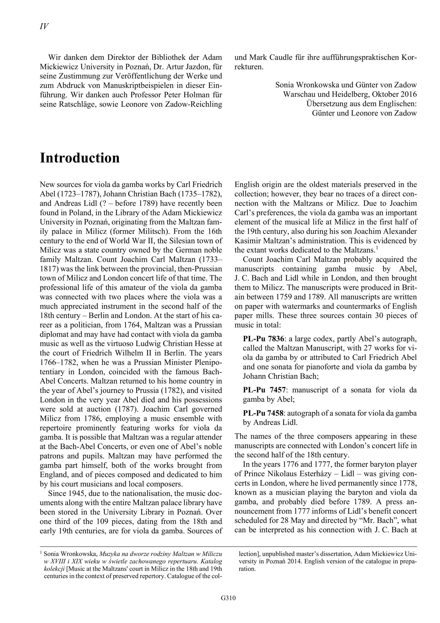 Andreas Lidl (? - vor 1789) Sonata a
Viola Da gamba Solo e Violoncello - C-Dur, Maltzan-Sammlung Band 10 – Bild 4