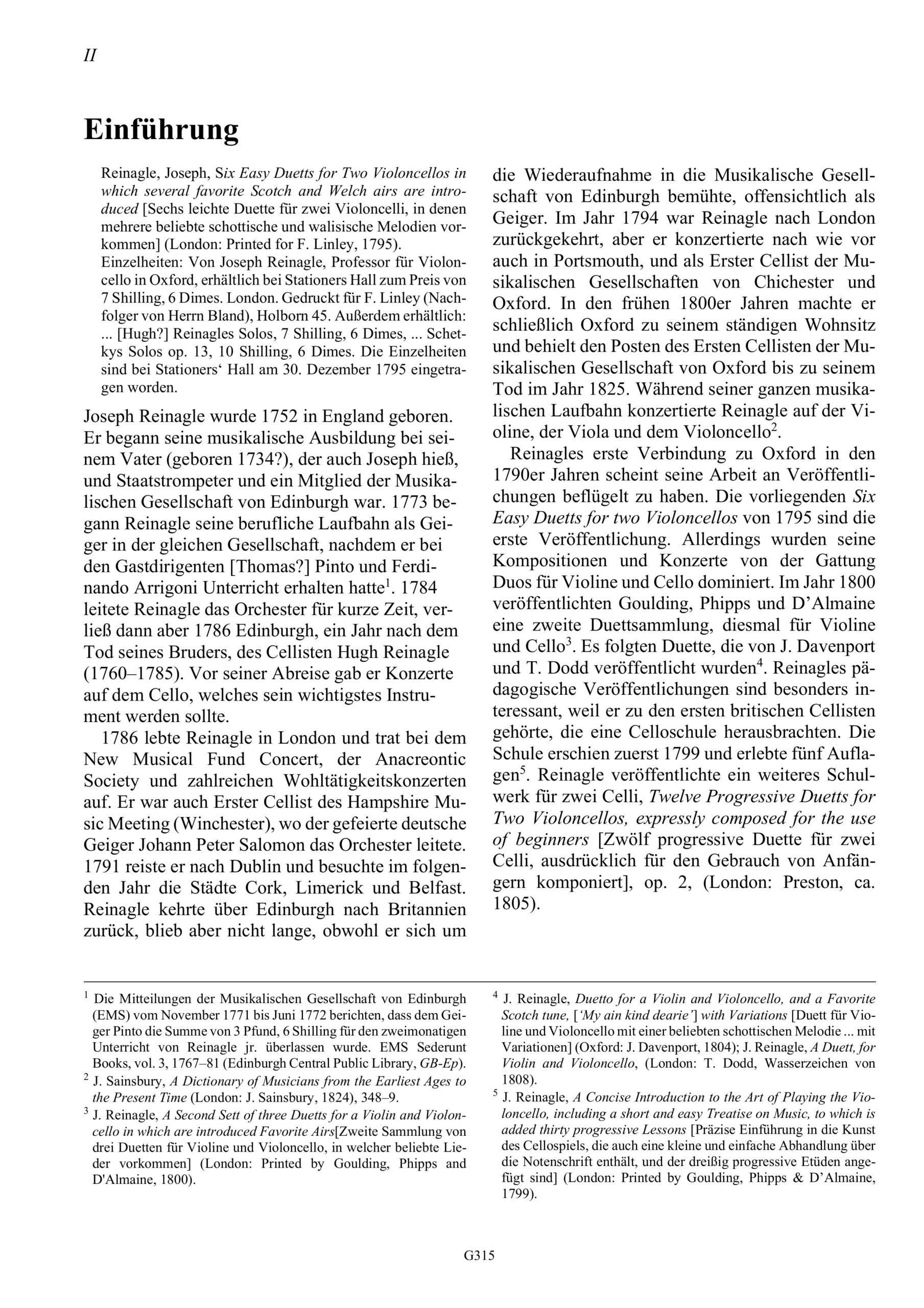 Joseph Reinagle (1752–1825) Six Easy Duetts for two Violoncellos in which several favorite Scotch and Welsh Airs are introduced - Sechs einfache Duette für zwei Violoncelli, in denen mehrere beliebte schottische und walisische Lieder vorkommen - Image 2