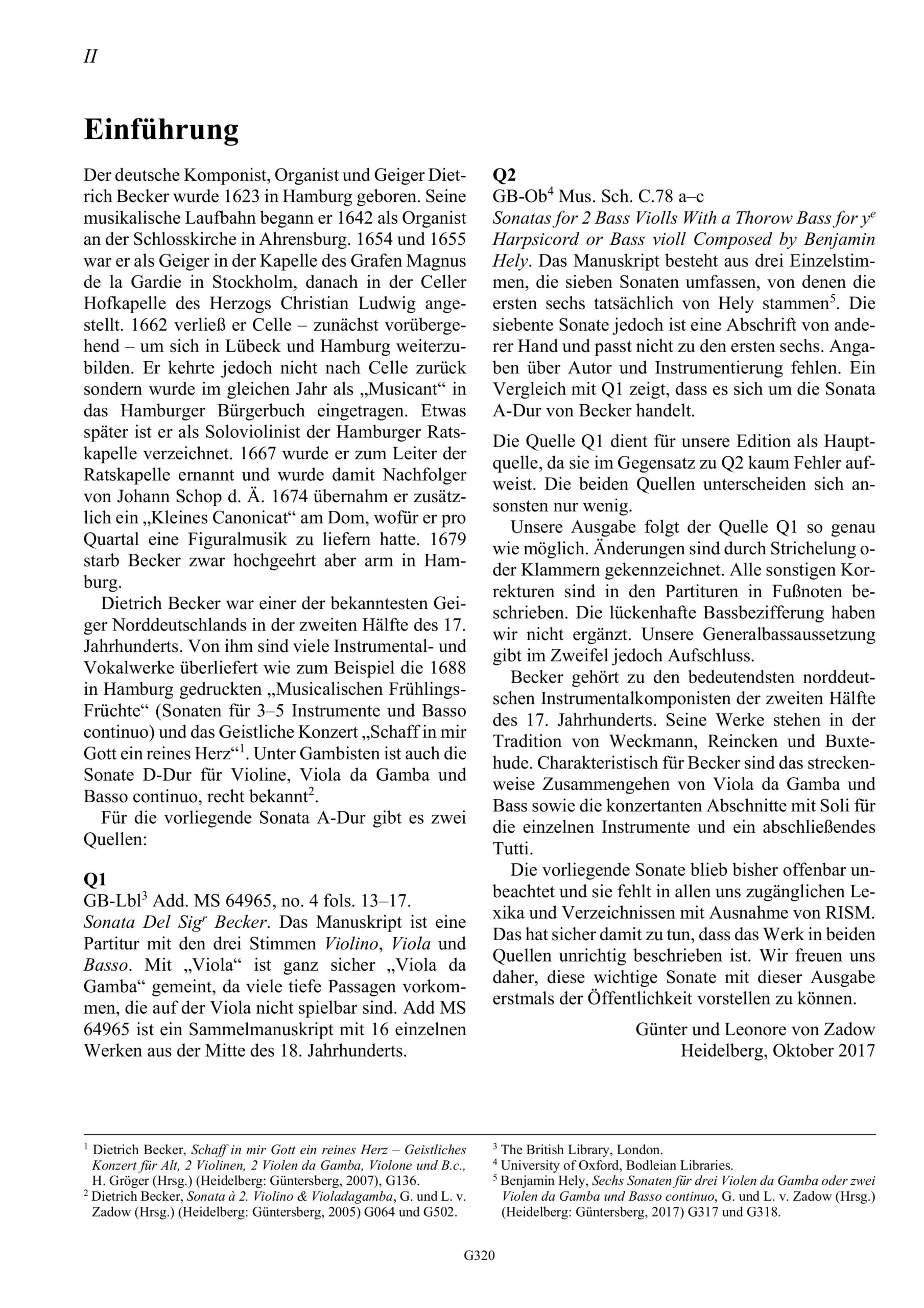 Dietrich Becker (1623–1679) Sonata A-Dur für Violine, Viola da Gamba und Basso continuo - Besprechungen / Reviews – Bild 2