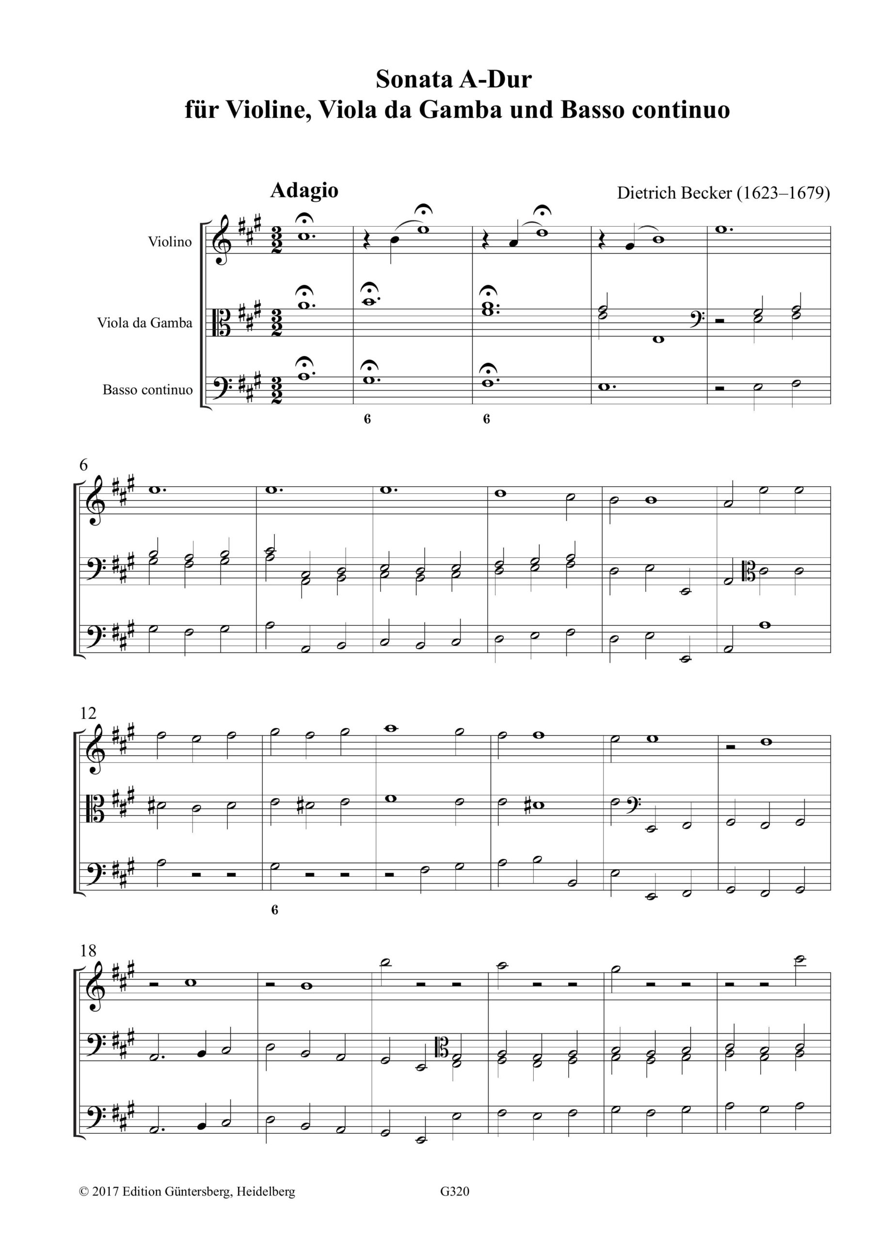 Dietrich Becker (1623–1679) Sonata A-Dur für Violine, Viola da Gamba und Basso continuo - Besprechungen / Reviews – Bild 7