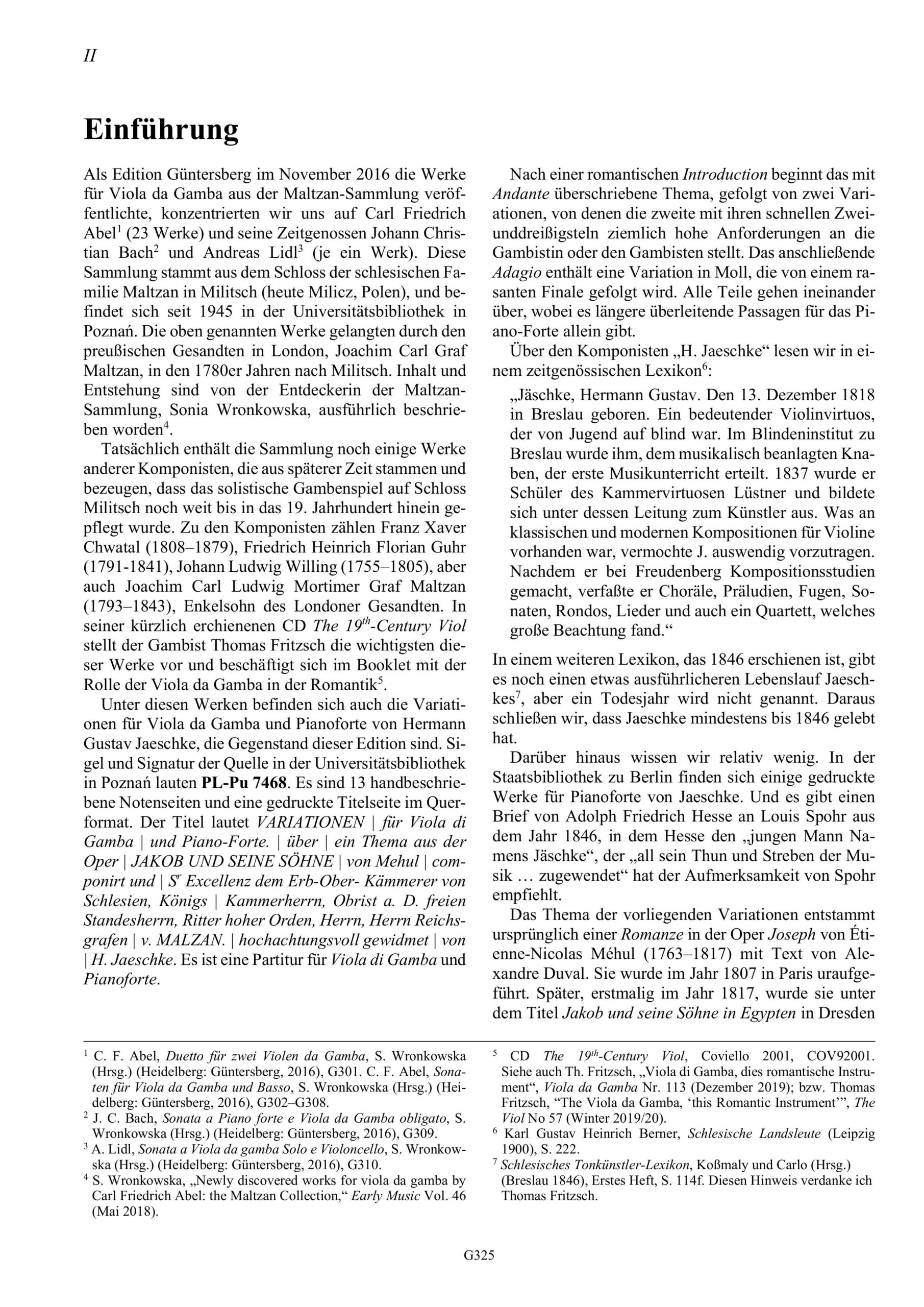 Hermann Gustav Jaeschke (1818 - nach 1846) Variationen für Viola di Gamba und Piano-Forte über ein Thema aus der Oper "Jakob und seine Söhne in Egypten" von Étienne-Nicolas Méhul - Militsch, nach 1840 – Bild 2