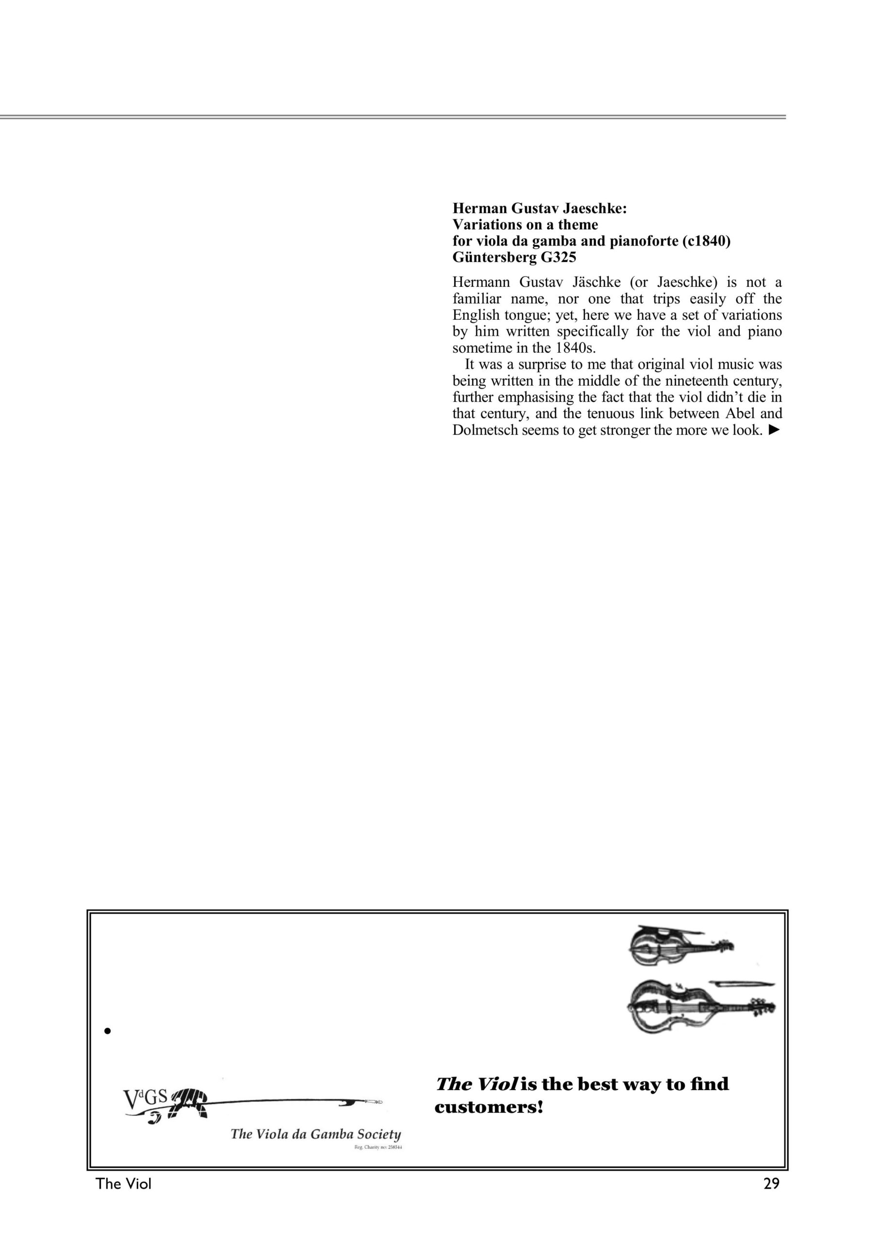 Hermann Gustav Jaeschke (1818 - nach 1846) Variationen für Viola di Gamba und Piano-Forte über ein Thema aus der Oper "Jakob und seine Söhne in Egypten" von Étienne-Nicolas Méhul - Militsch, nach 1840 – Bild 6